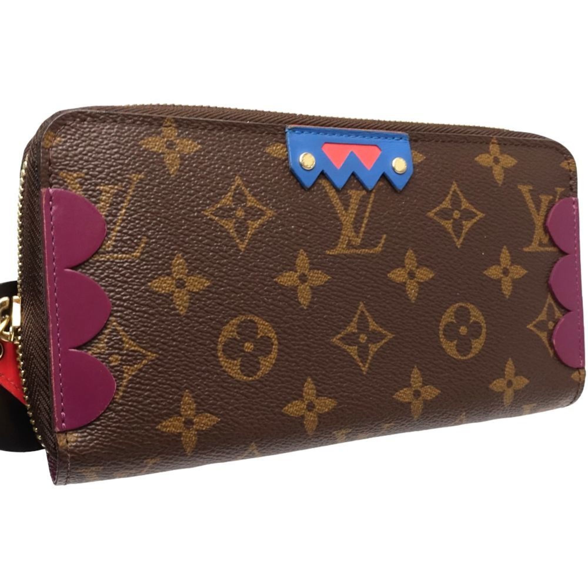 Louis Vuitton Louis Vuitton Long Wallet M61349 Zippy Monogram Totem Brown Magenta 180916 Size ONE SIZE - 2 Thumbnail