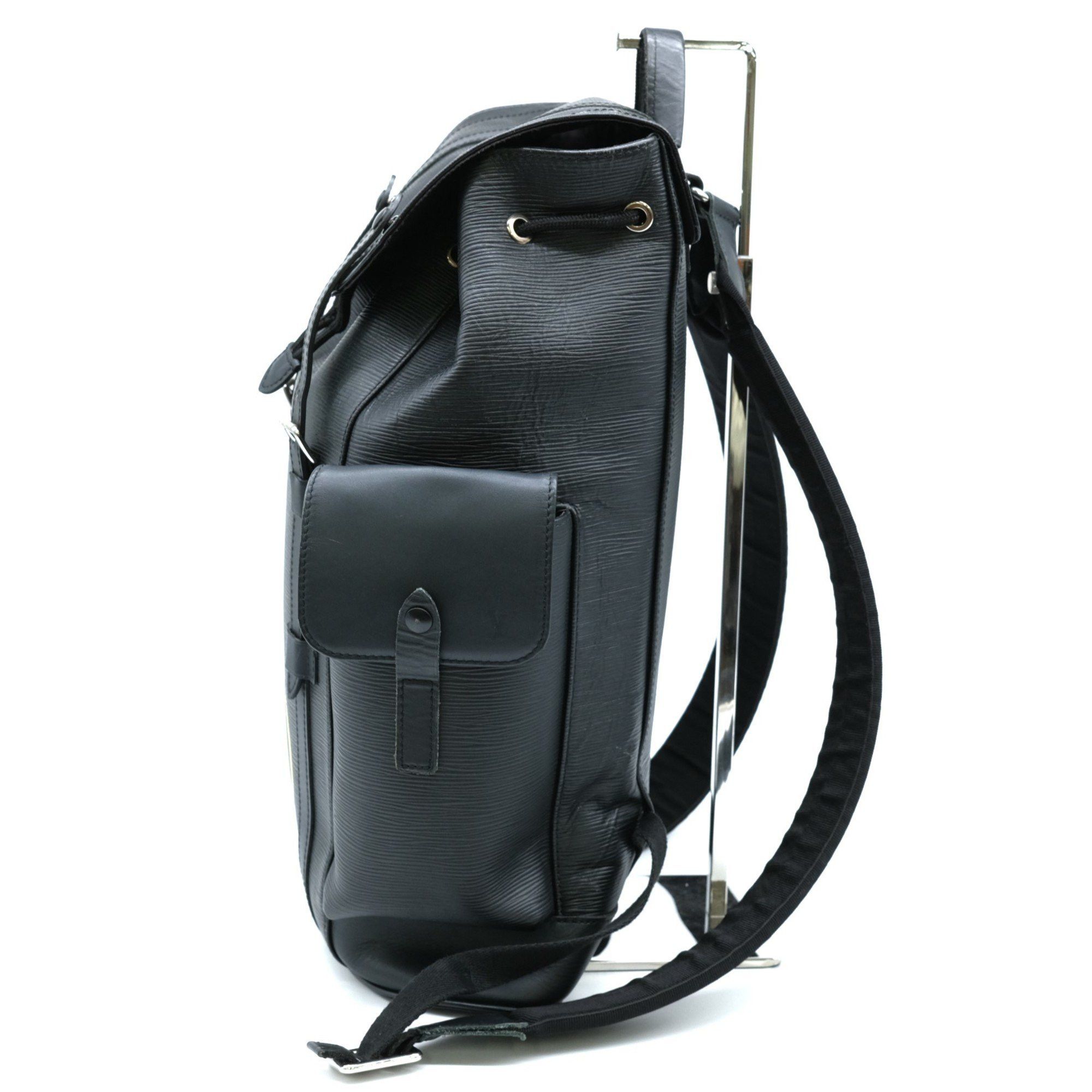 Louis Vuitton Louis Vuitton Christopher PM Epi LV Circle Leather Backpack Black M55138 Size ONE SIZE - 4 Thumbnail