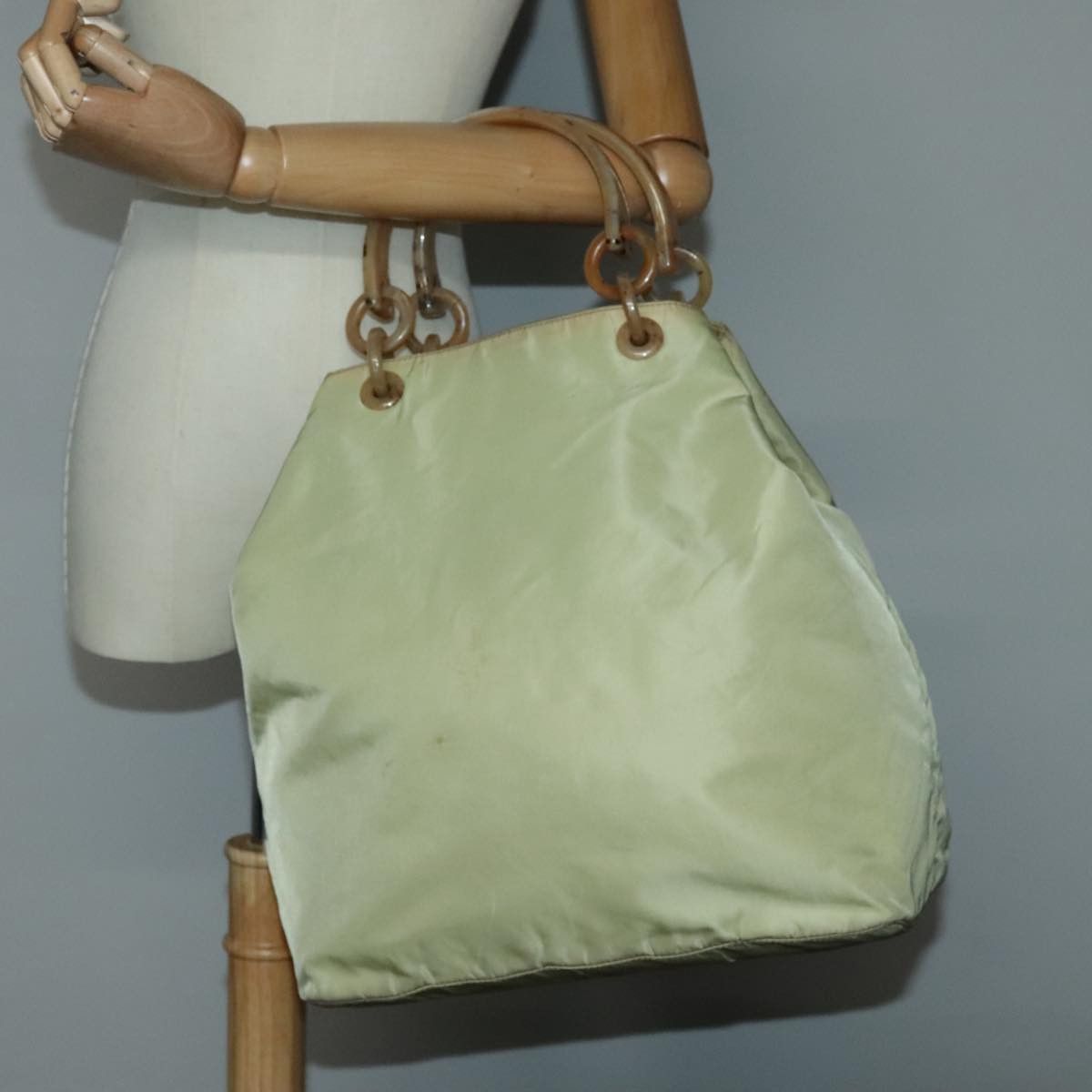 Prada Tessuto Green Synthetic Handbag (Pre-Owned) Size ONE SIZE - 17 Thumbnail