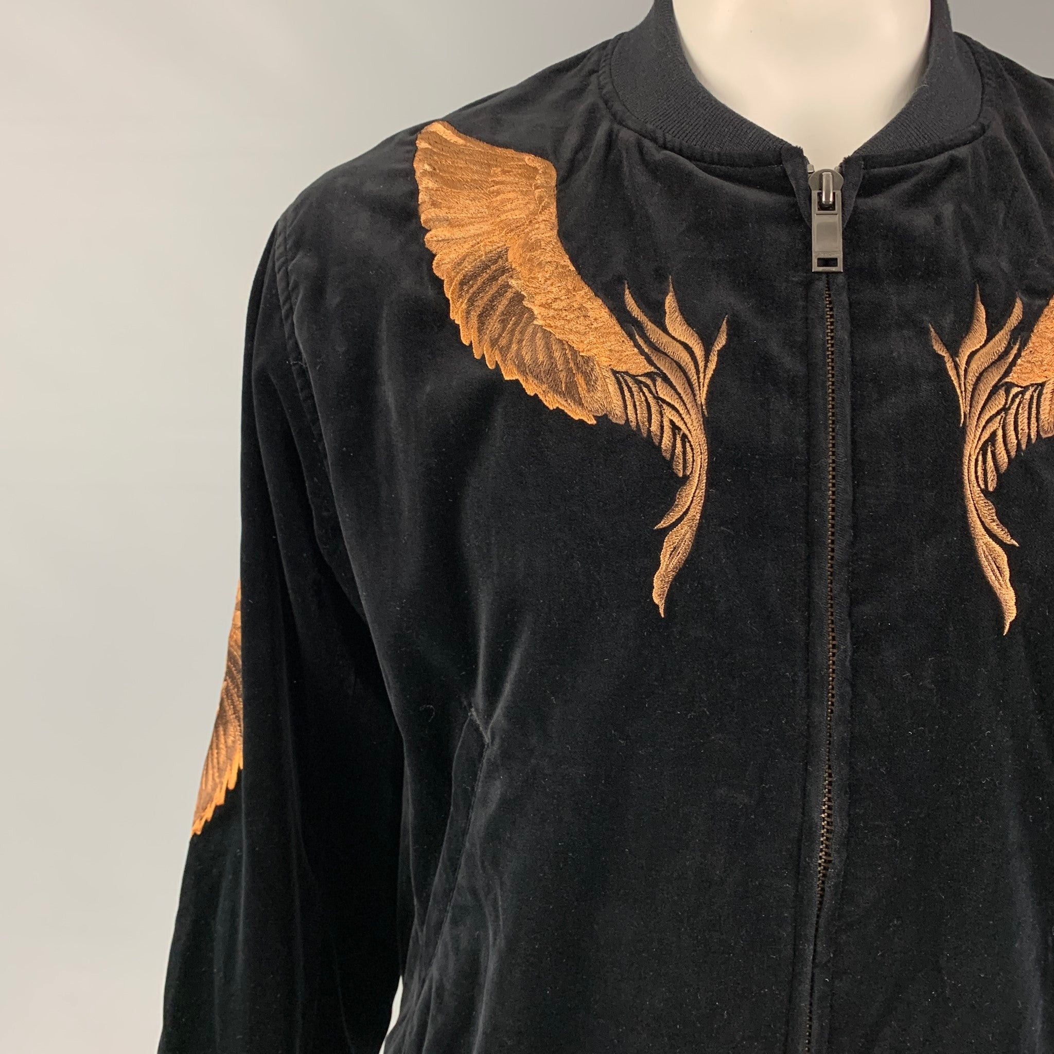 CHRISTIAN DADA Velvet Bomber Jacket