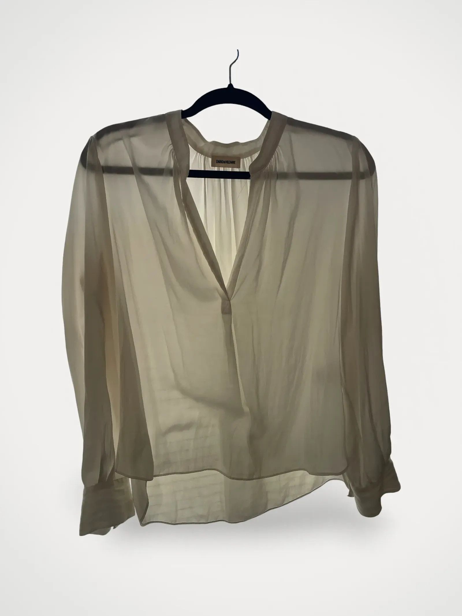 Zadig & Voltaire Zadig & Voltaire Tink satin perm pwgcp 3201F Blouse Size L / US 10 / IT 46 - 2 Thumbnail