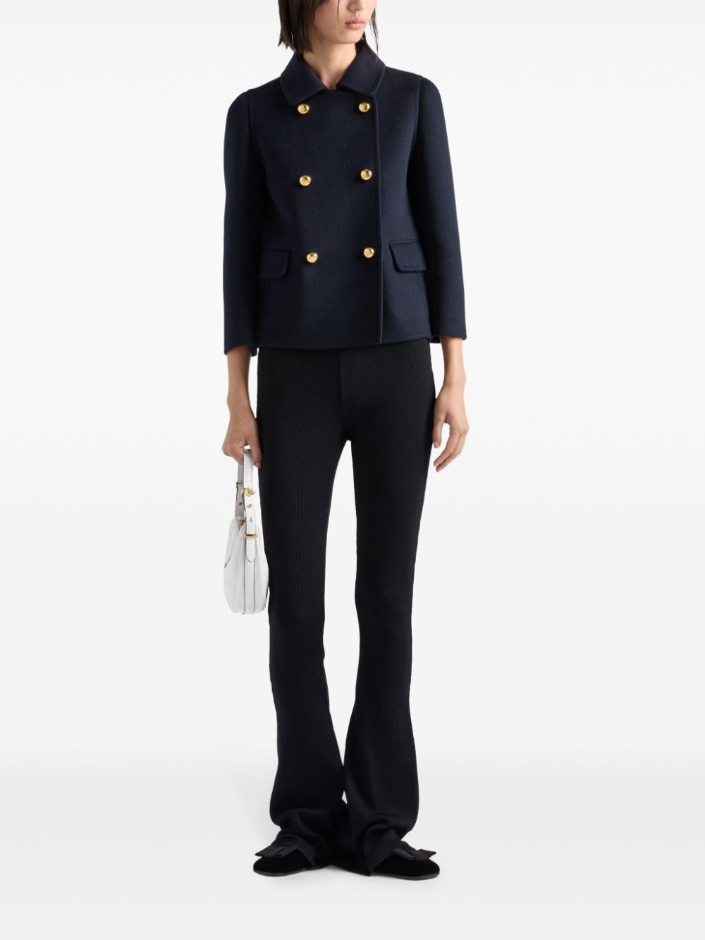 Prada CASHGORA DOUBLE-BREASTED JACKET Size M / US 6-8 / IT 42-44 - 6 Thumbnail