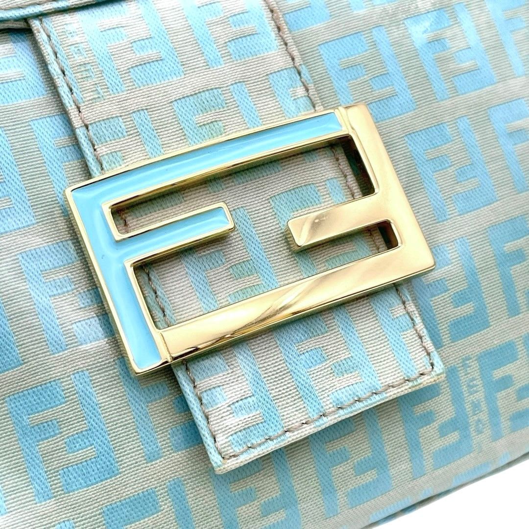 Fendi Fendi Zucchino Round Mouth Mamma Bucket Shoulder Bag Light Blue Ghw Size ONE SIZE - 5 Thumbnail