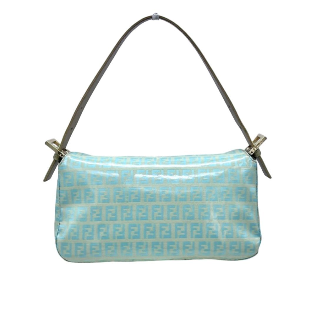 Fendi Fendi Zucchino Round Mouth Mamma Bucket Shoulder Bag Light Blue Ghw Size ONE SIZE - 3 Thumbnail