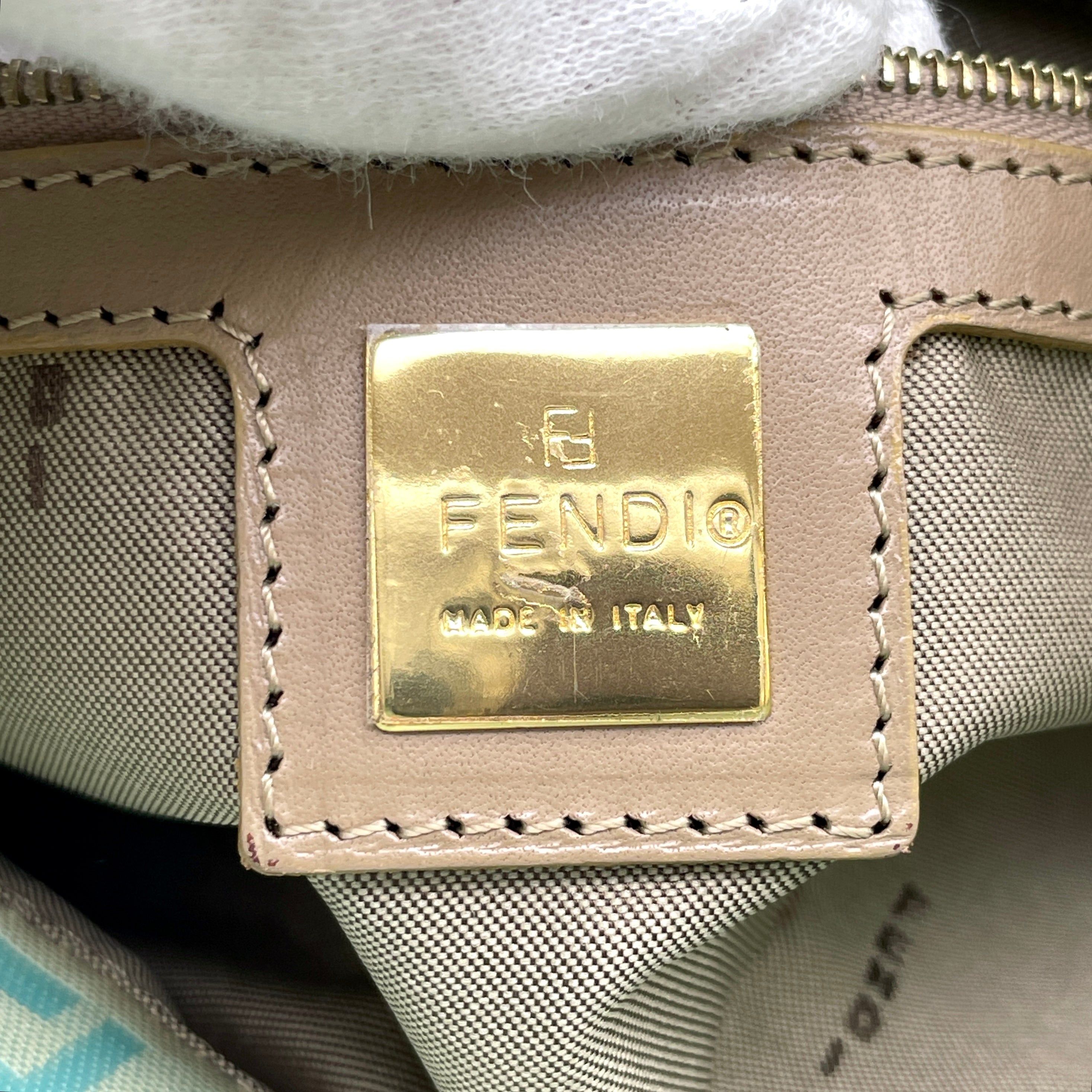 Fendi Fendi Zucchino Round Mouth Mamma Bucket Shoulder Bag Light Blue Ghw Size ONE SIZE - 11 Thumbnail