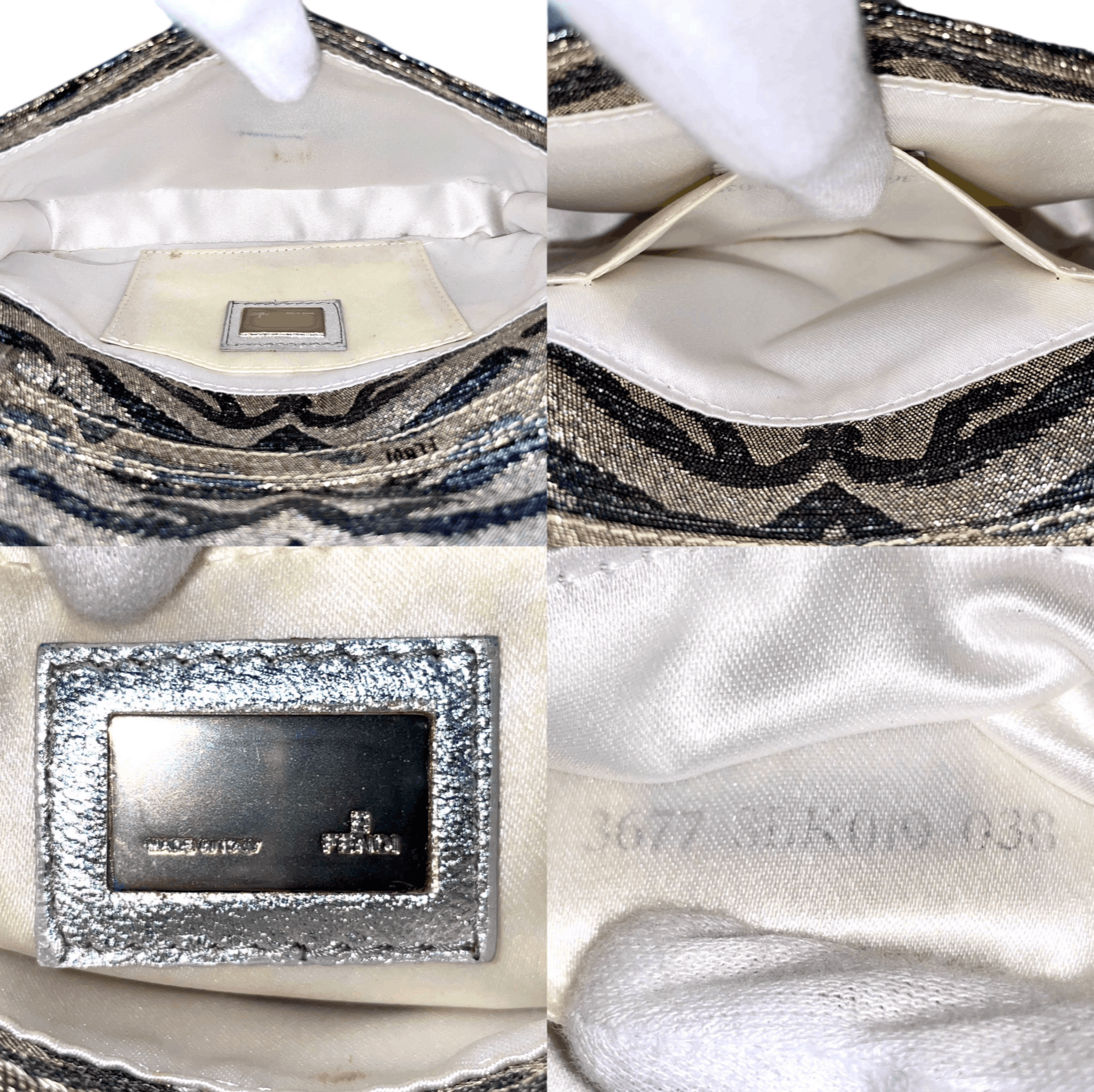 Fendi Fendi Tiger Micro Mamma Bucket Shoulder Bag Gray Size ONE SIZE - 13 Thumbnail