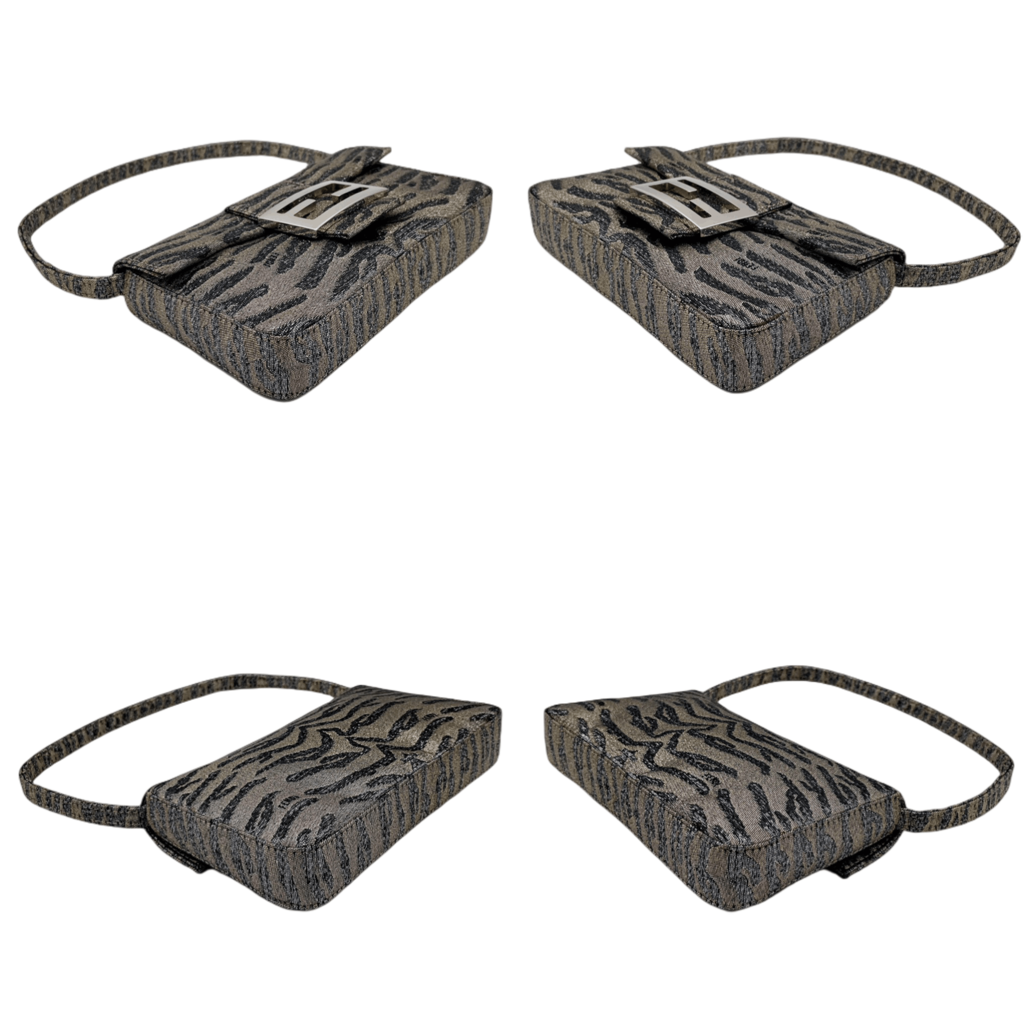 Fendi Fendi Tiger Micro Mamma Bucket Shoulder Bag Gray Size ONE SIZE - 8 Thumbnail