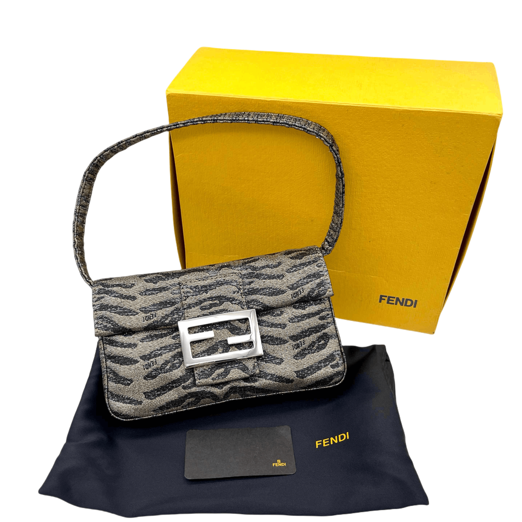 Fendi Fendi Tiger Micro Mamma Bucket Shoulder Bag Gray Size ONE SIZE - 4 Thumbnail