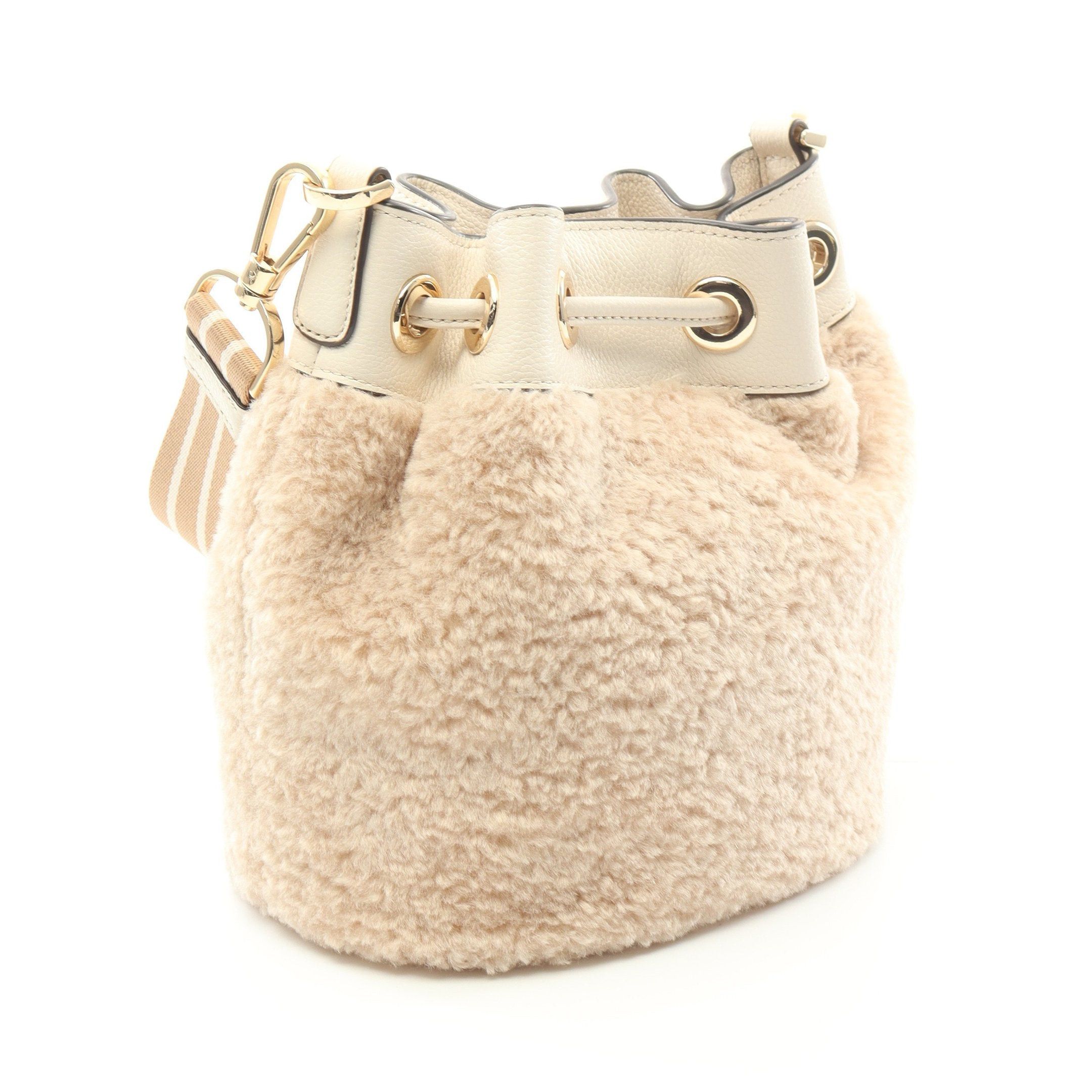 Kate Spade Kate Spade Rosie Mini Bucket Shoulder Bag Fabric Leather Beige Off White Size ONE SIZE - 2 Thumbnail