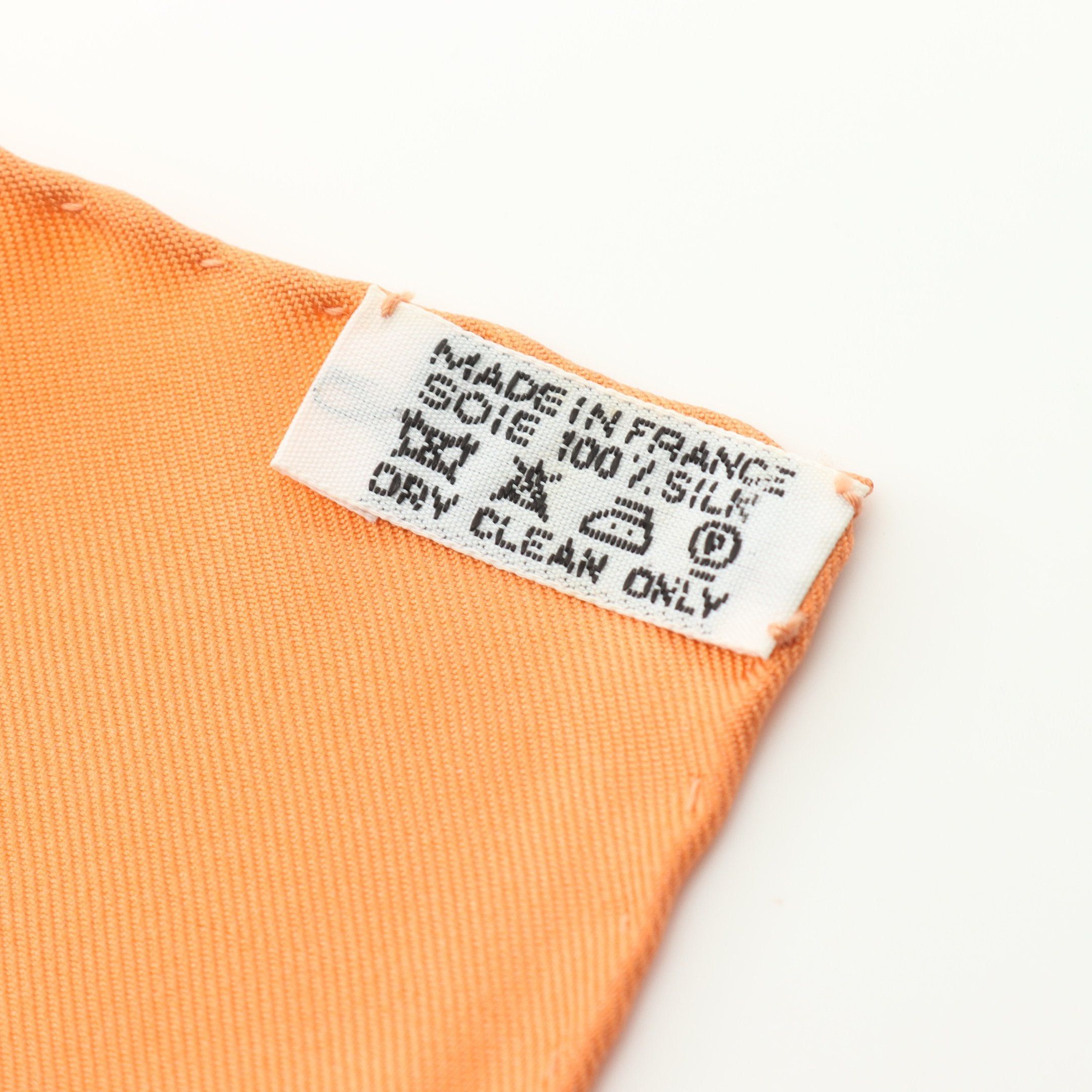 Hermes Hermes Carres 90 En Piste Scarf Silk Orange Multicolor Size ONE SIZE - 3 Thumbnail