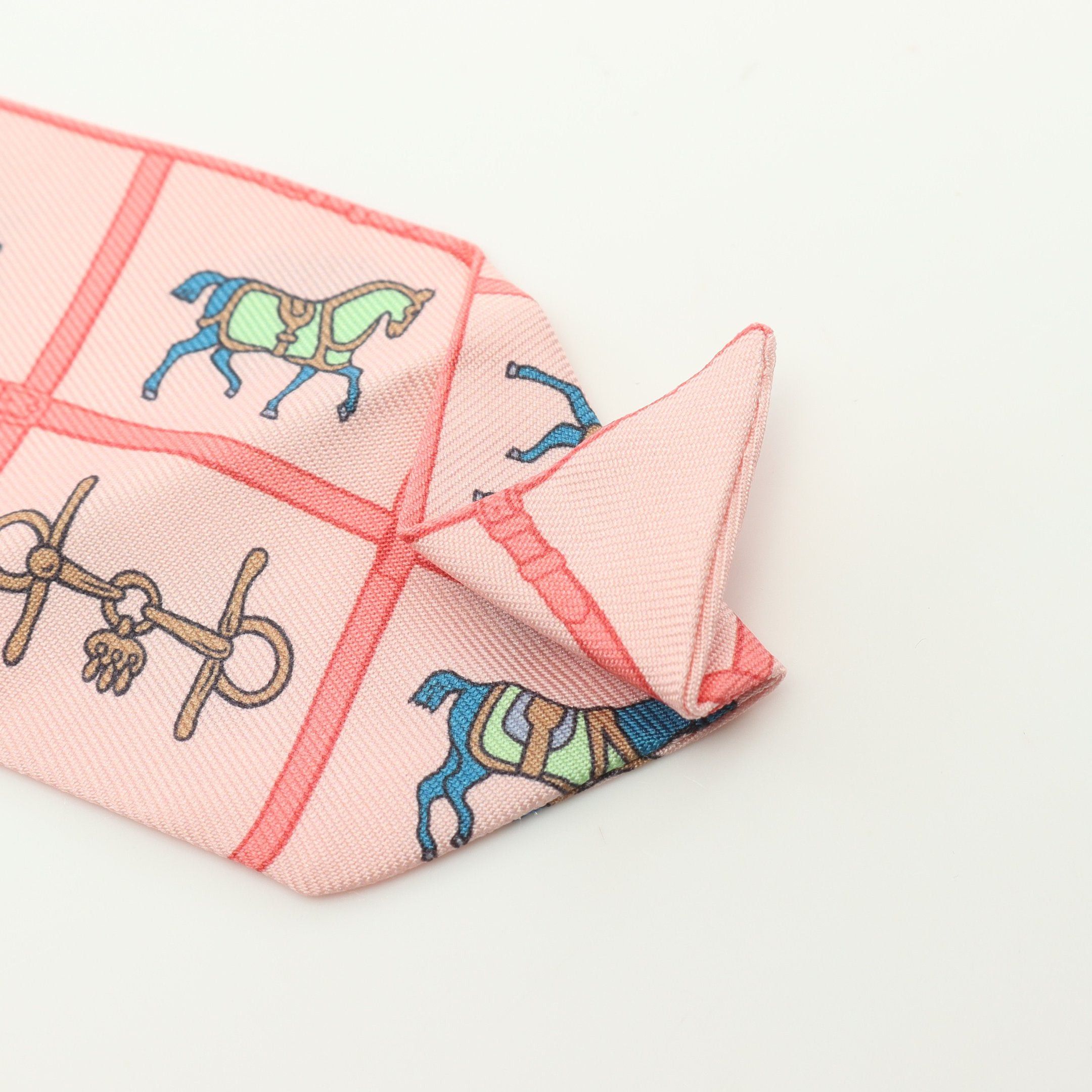 Hermes Hermes Twilly Ribbon Scarf Silk Pink Multicolor Size ONE SIZE - 4 Thumbnail