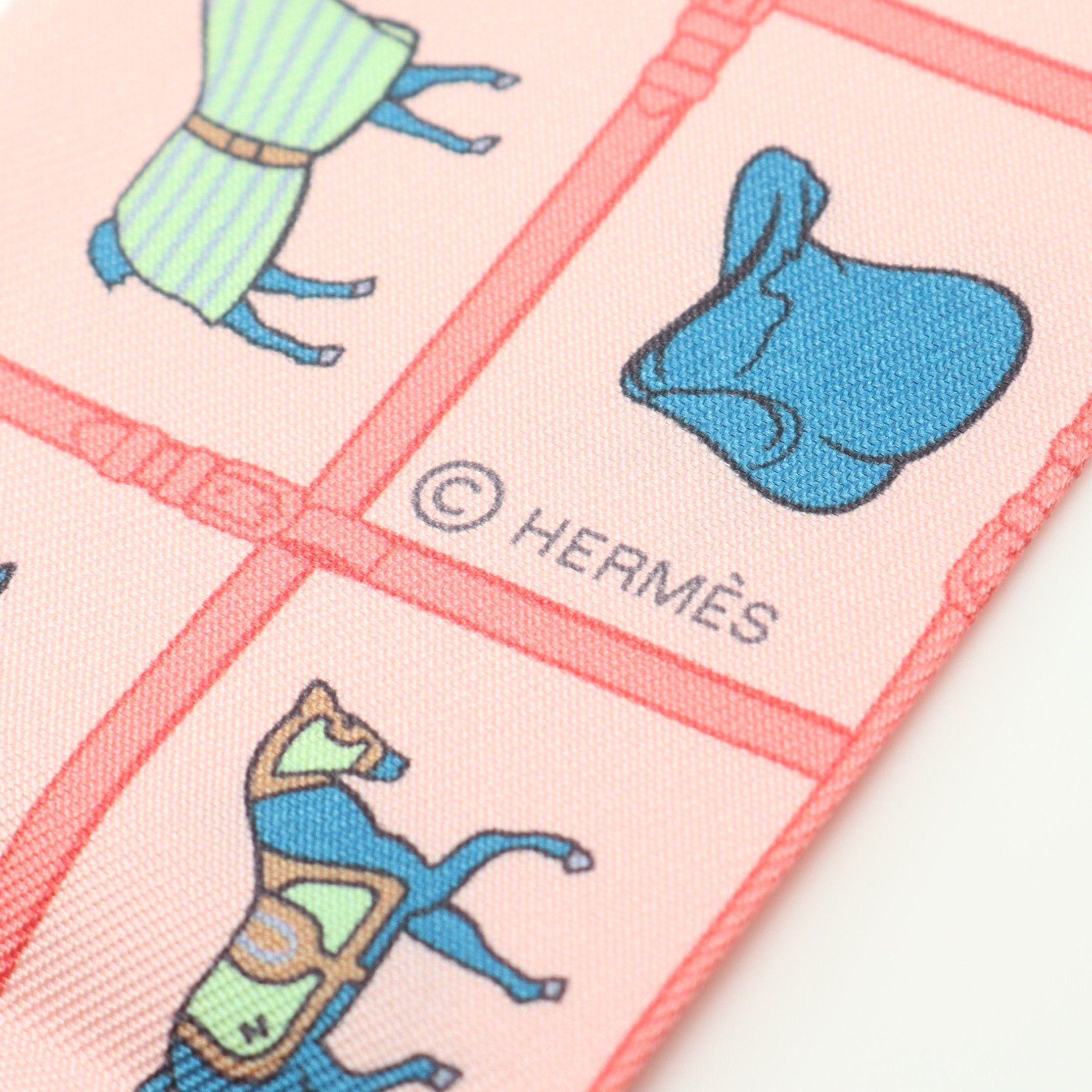 Hermes Hermes Twilly Ribbon Scarf Silk Pink Multicolor Size ONE SIZE - 2 Thumbnail