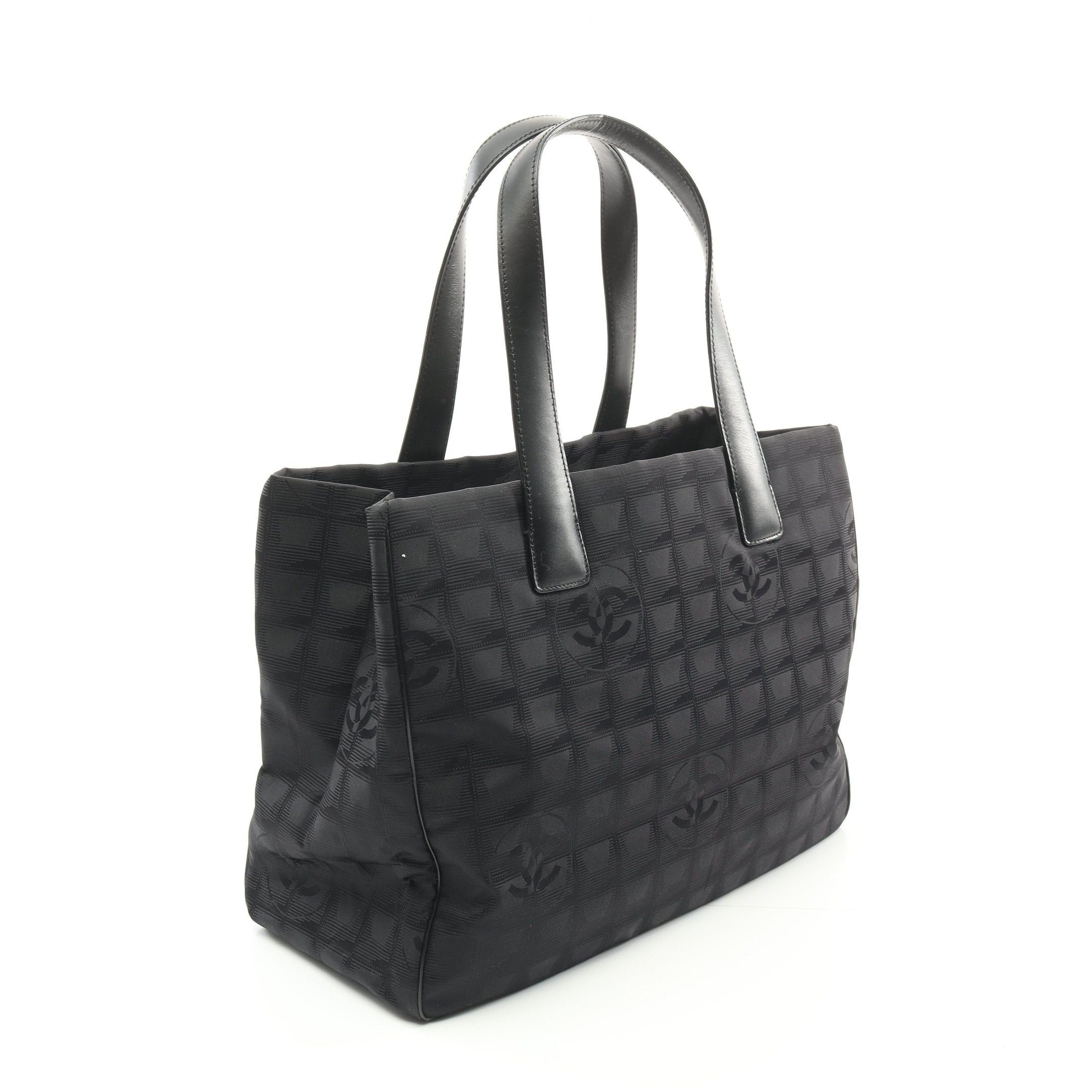 Chanel Chanel New Travel Line Mm Handbag Tote Bag Nylon Leather Black Gold Hardware Size ONE SIZE - 2 Thumbnail