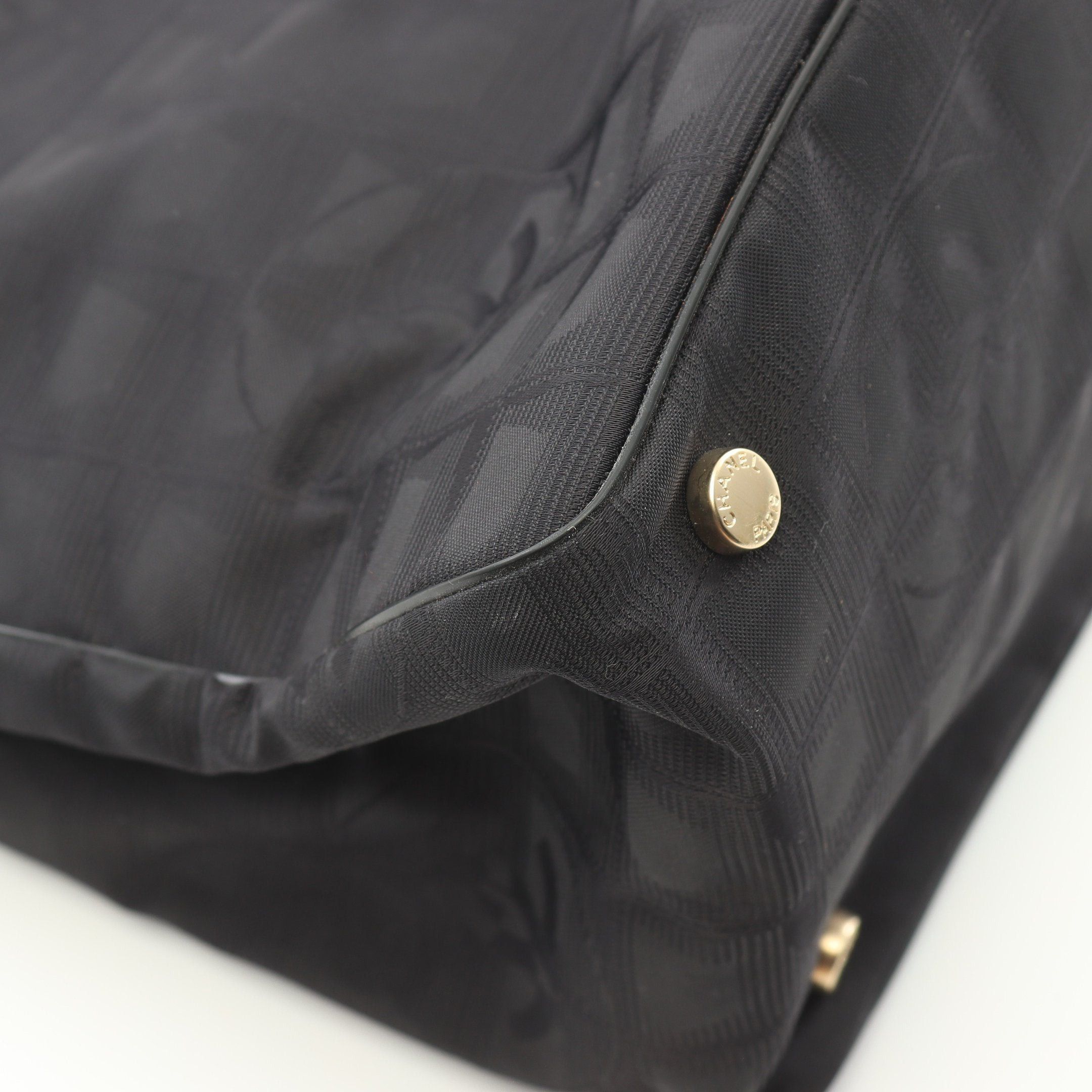 Chanel Chanel New Travel Line Mm Handbag Tote Bag Nylon Leather Black Gold Hardware Size ONE SIZE - 6 Thumbnail