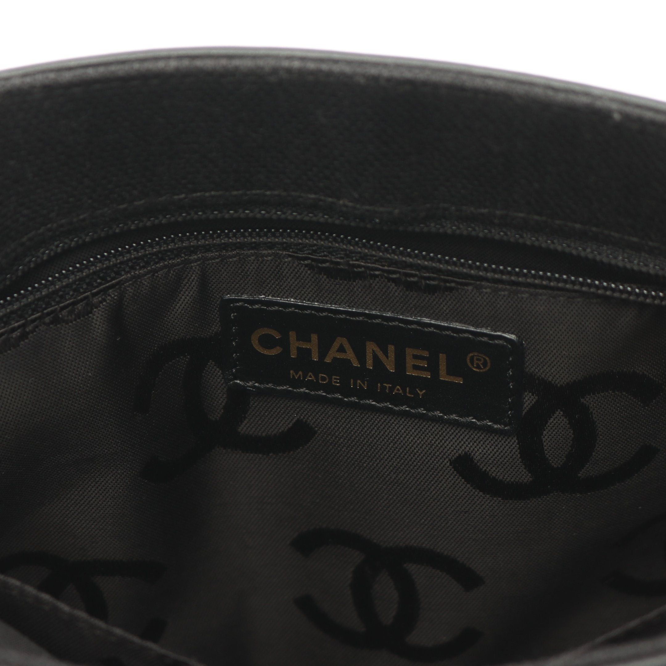 Chanel Chanel Coco Mark Handbag Canvas Leather Black Gold Hardware Size ONE SIZE - 4 Thumbnail