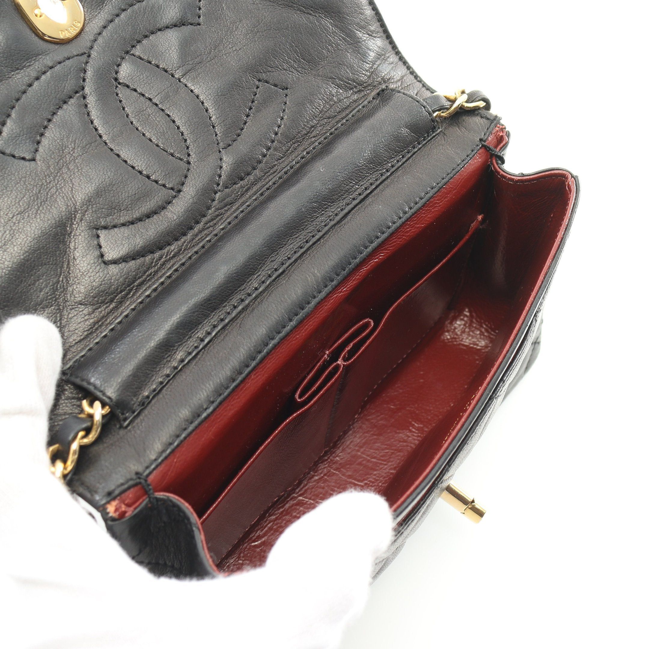 Chanel Chanel Matelasse Chain Shoulder Bag Lambskin Black Combination Metal Fittings Paris Exclusive Size ONE SIZE - 3 Thumbnail