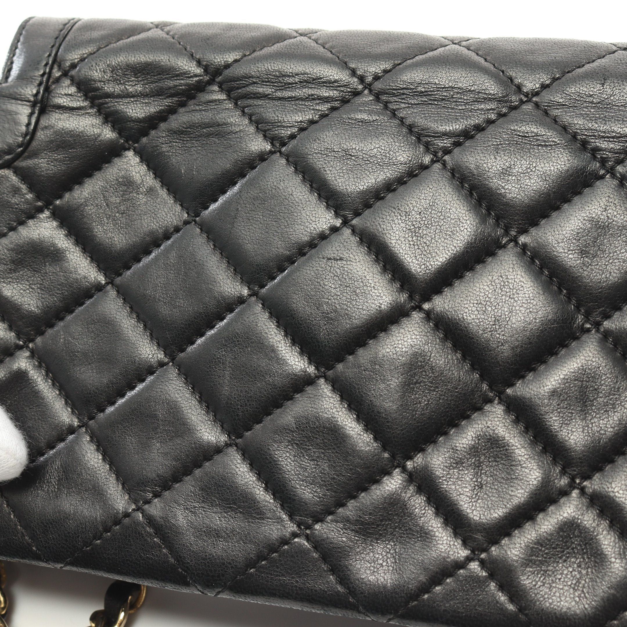 Chanel Chanel Matelasse Chain Shoulder Bag Lambskin Black Combination Metal Fittings Paris Exclusive Size ONE SIZE - 10 Thumbnail