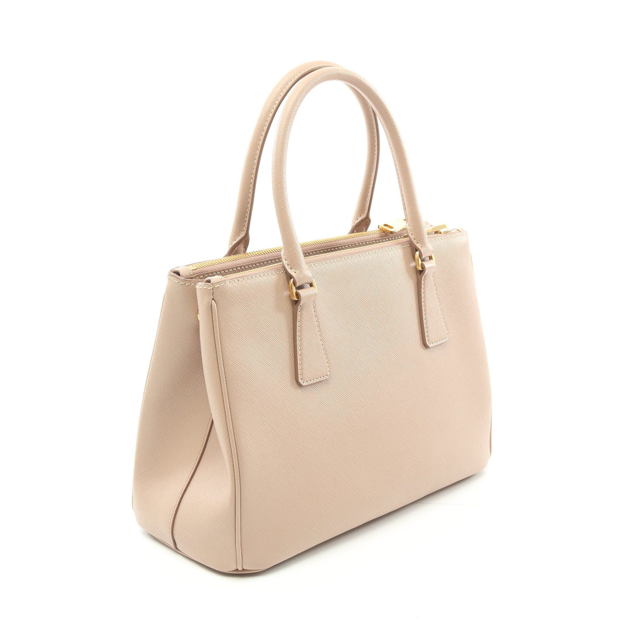 Prada Prada Saffiano Lux Galleria Handbag Leather Pink Beige Size ONE SIZE - 2 Thumbnail