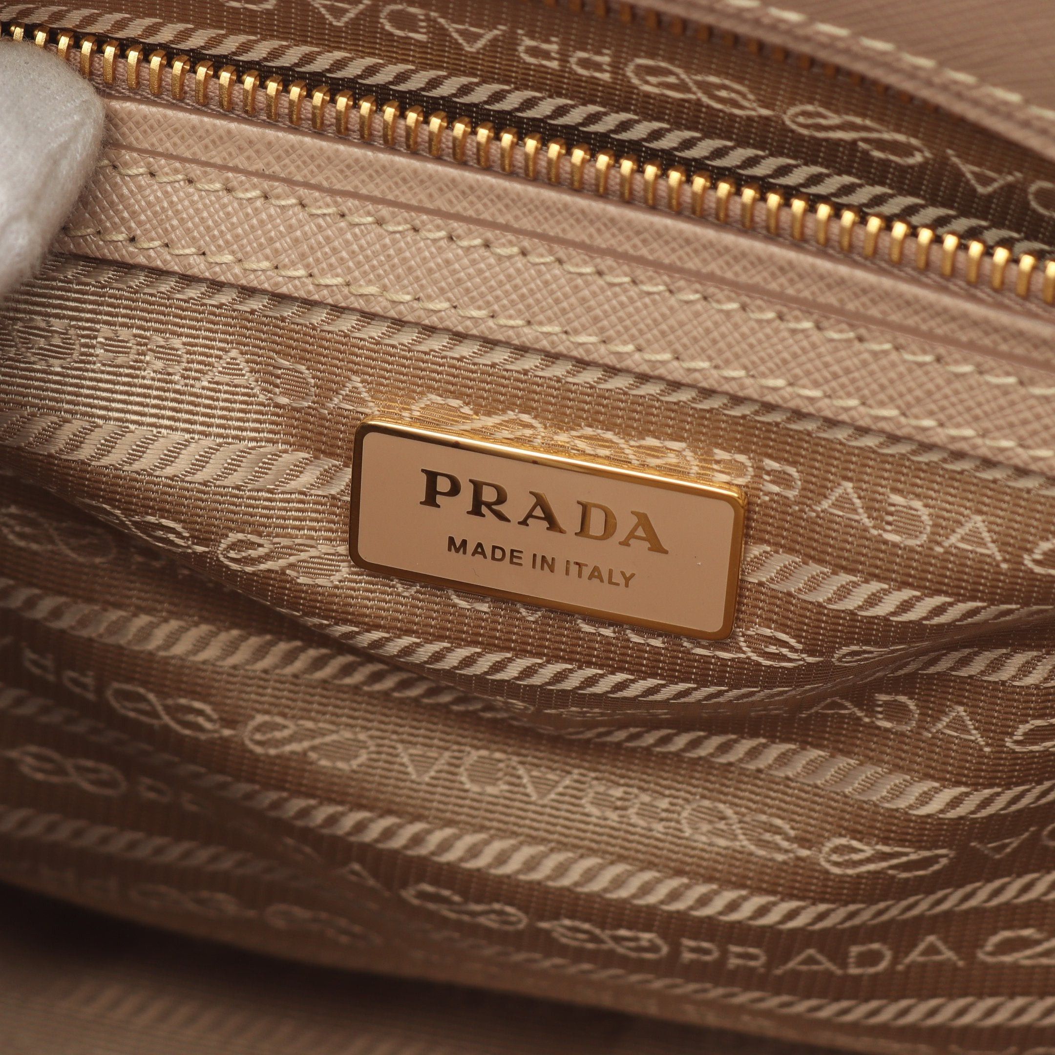 Prada Prada Saffiano Lux Galleria Handbag Leather Pink Beige Size ONE SIZE - 4 Thumbnail