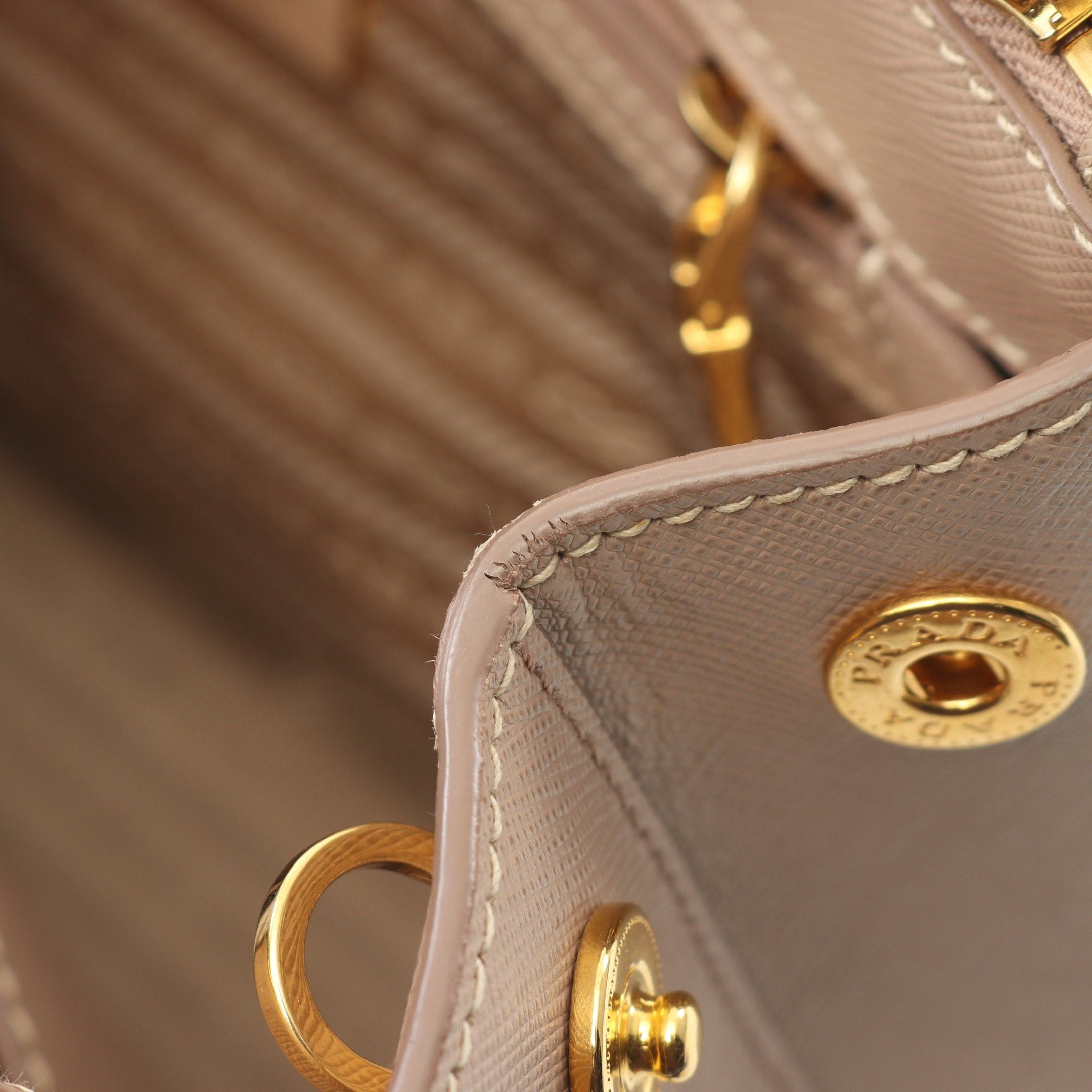 Prada Prada Saffiano Lux Galleria Handbag Leather Pink Beige Size ONE SIZE - 5 Thumbnail