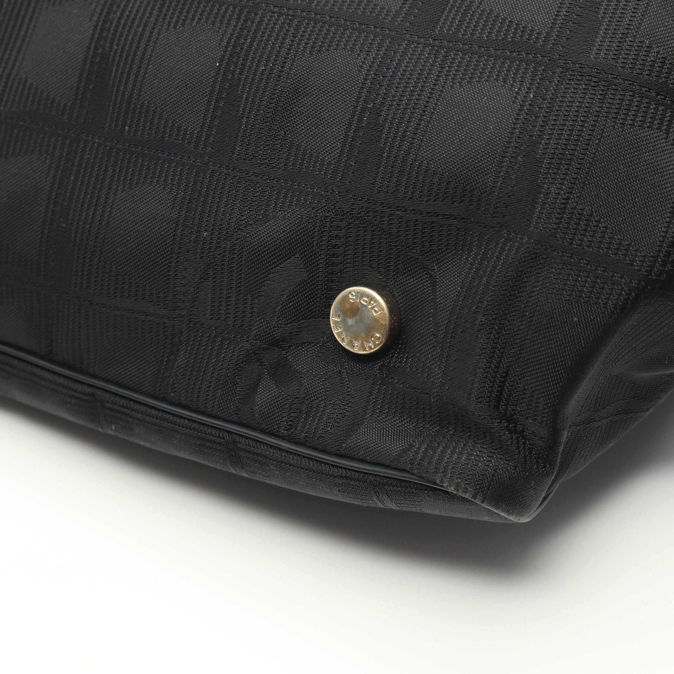 Chanel Chanel New Travel Line Mm Handbag Tote Bag Nylon Leather Black Gold Hardware Size ONE SIZE - 10 Thumbnail