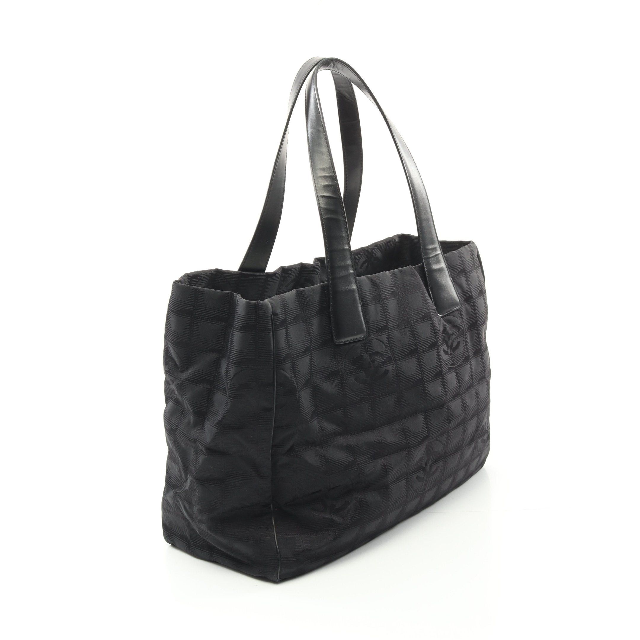 Chanel Chanel New Travel Line Mm Handbag Tote Bag Nylon Leather Black Gold Hardware Size ONE SIZE - 2 Thumbnail