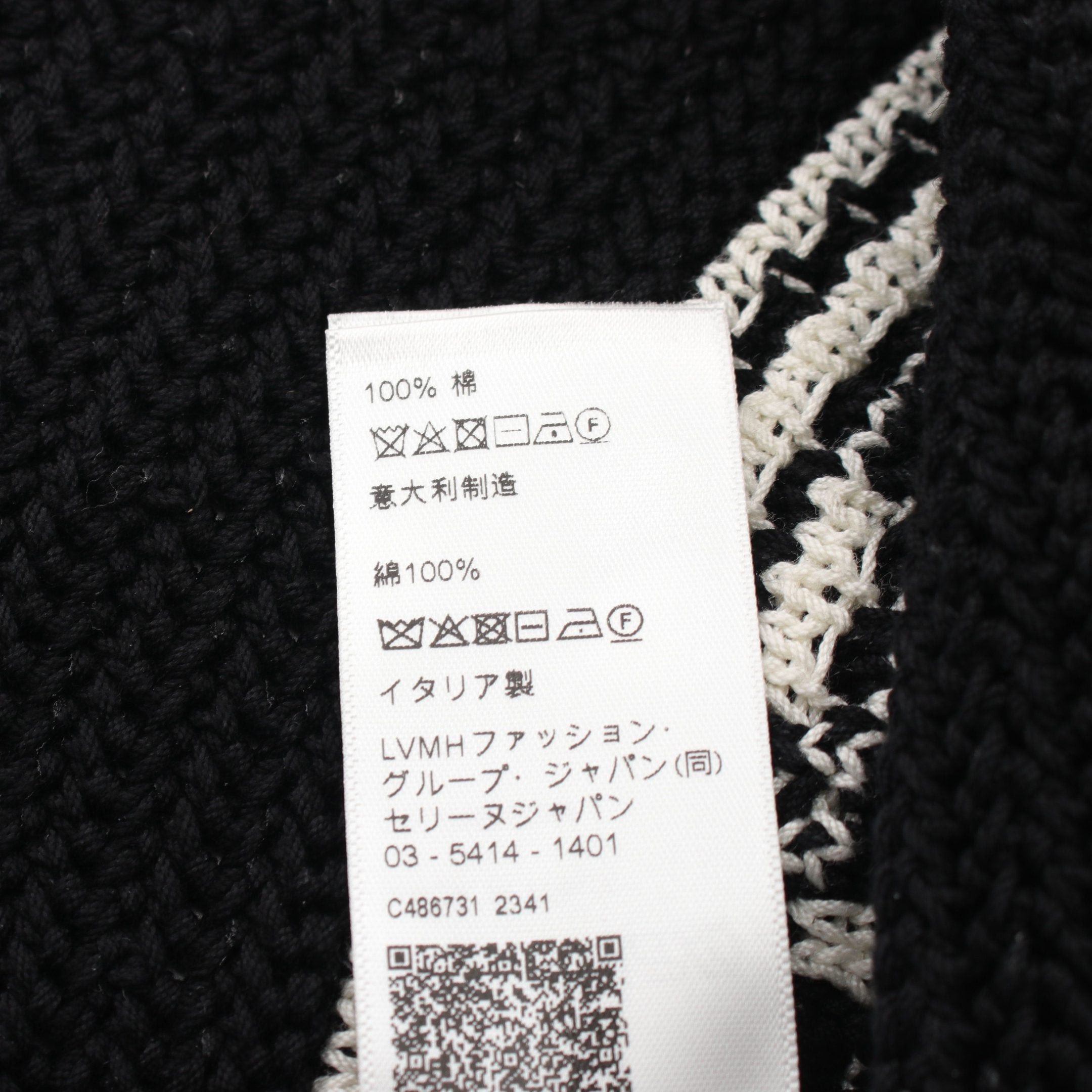 Celine Celine Crochet Knit Hat Beanie Logo Cotton Black Size ONE SIZE - 5 Thumbnail