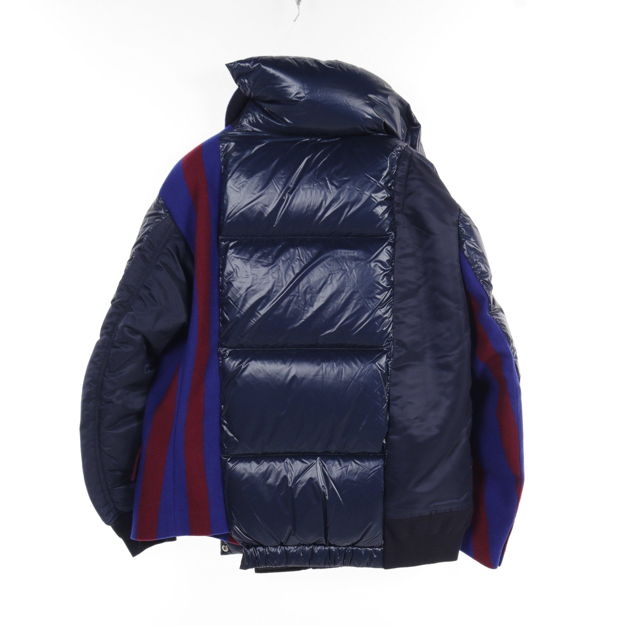 Sacai Sacai Asymmetry Docking Down Jacket Bomber Nylon Wool Navy Size ONE SIZE - 2 Thumbnail