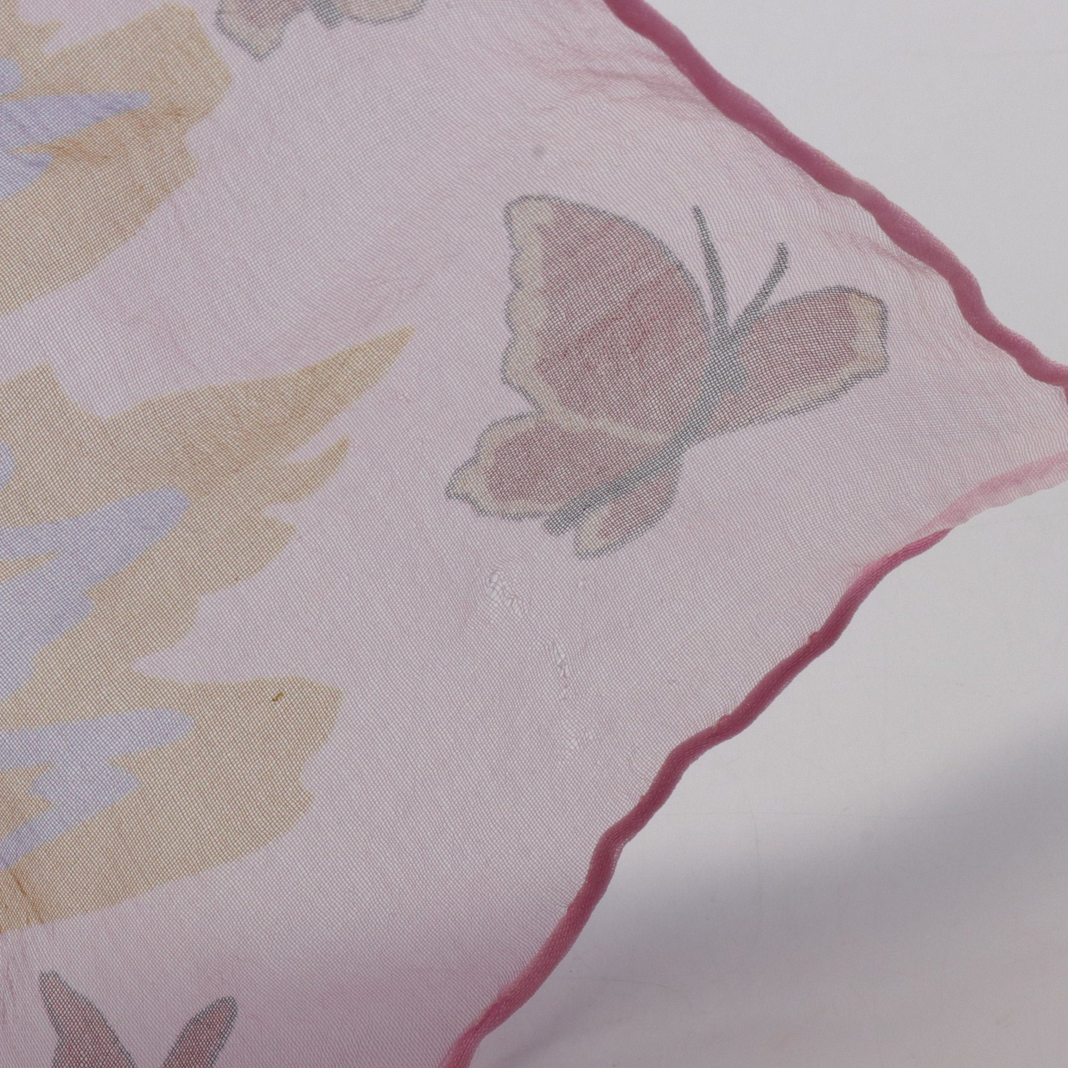Hermes Hermes Shawl Carré 140 Muslin Dans Un Jardin Anglais Large Size Stall Silk Pink Multicolor Size ONE SIZE - 5 Thumbnail