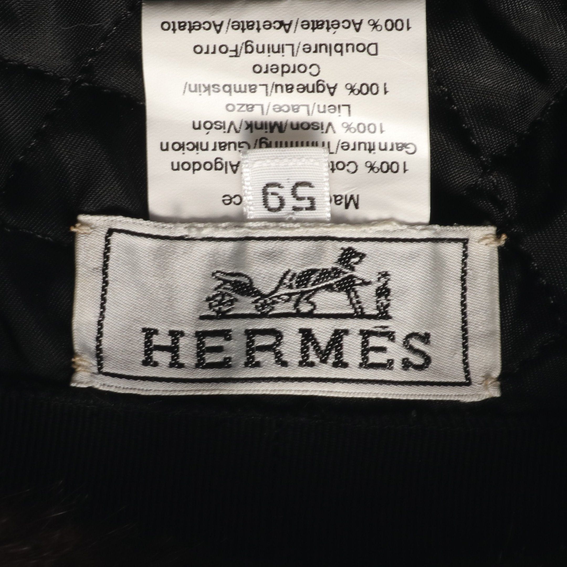 Hermes Hermes Hat Cotton Mink Light Brown Size ONE SIZE - 4 Thumbnail