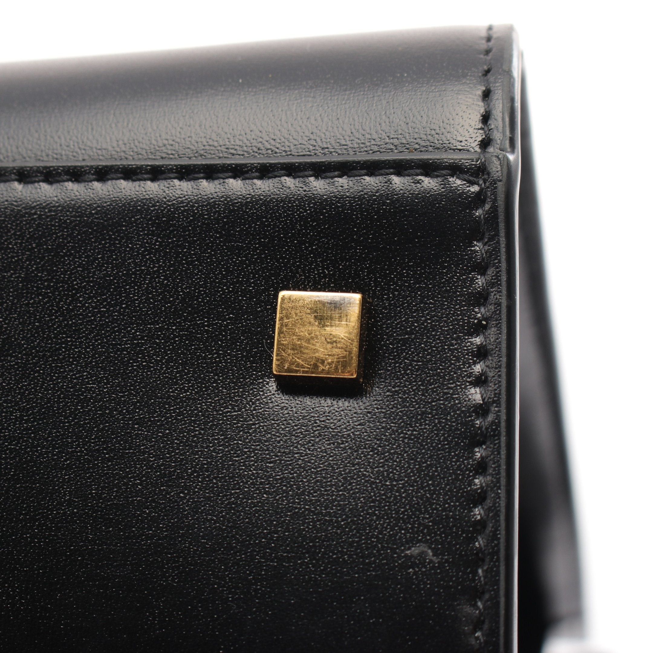 Yves Saint Laurent Yves Saint Laurent Uptown Handbag Leather Black Size ONE SIZE - 6 Thumbnail