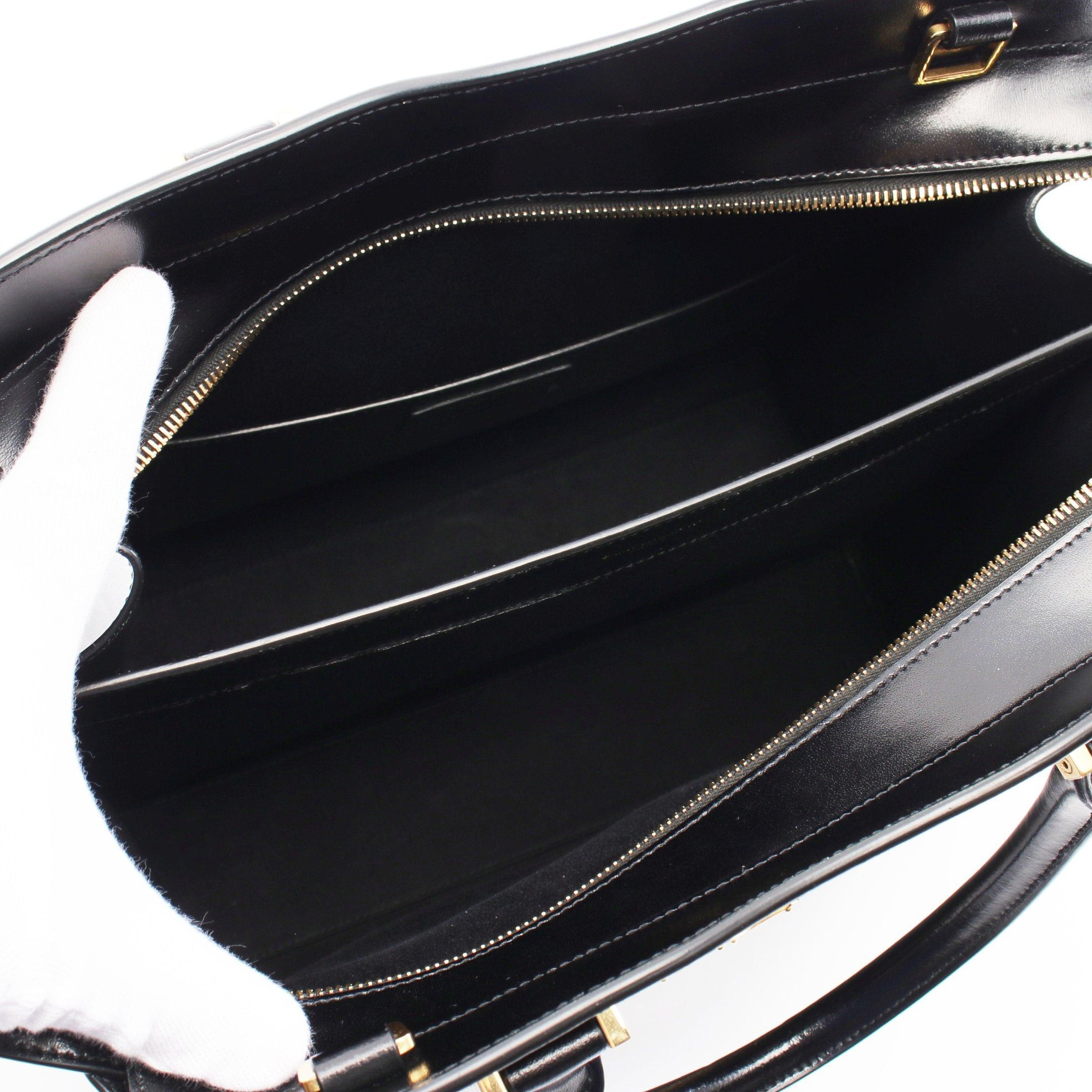 Yves Saint Laurent Yves Saint Laurent Uptown Handbag Leather Black Size ONE SIZE - 3 Thumbnail