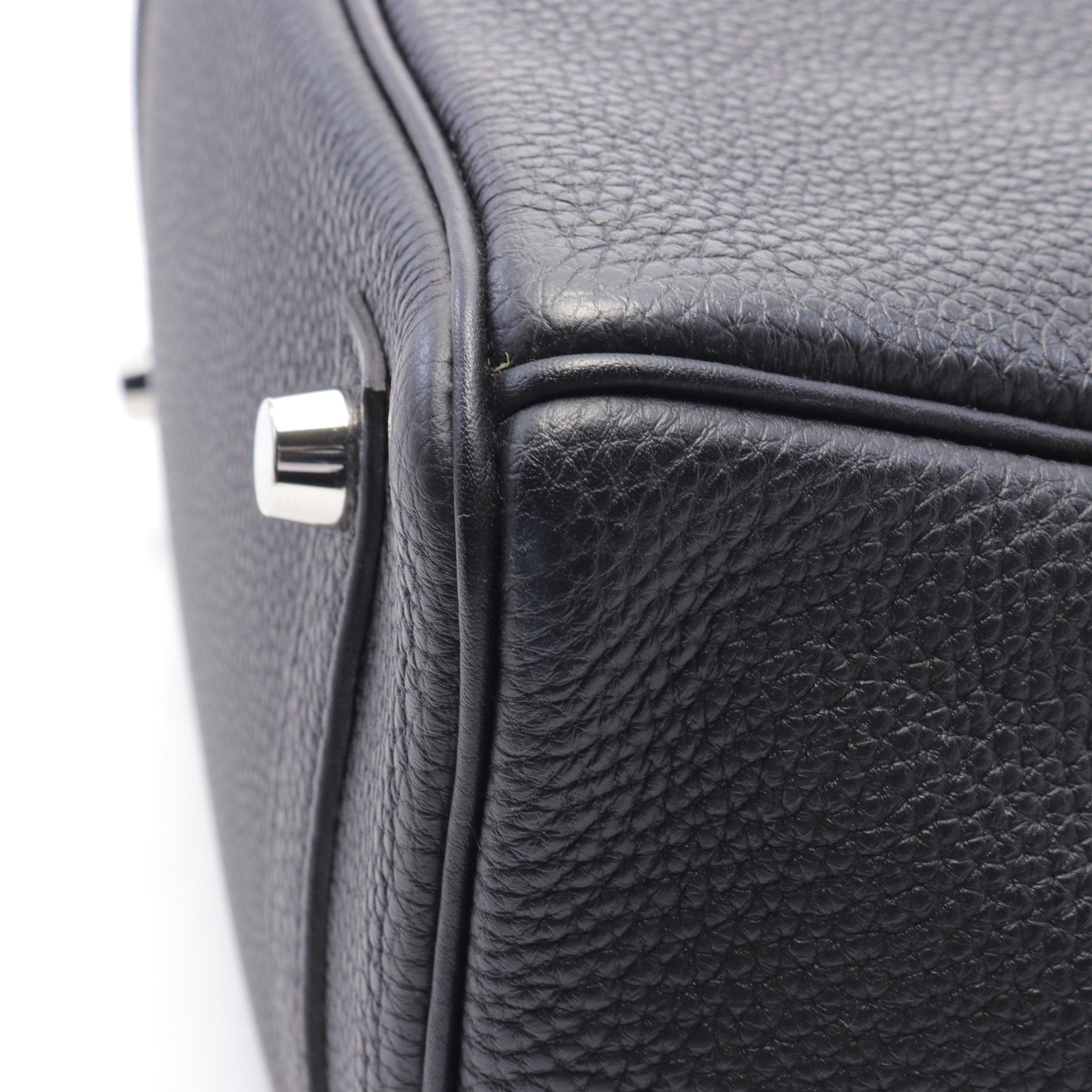 Hermes Hermes Birkin 25 Handbag Togo Black Silver Hardware B Stamp Size ONE SIZE - 7 Thumbnail