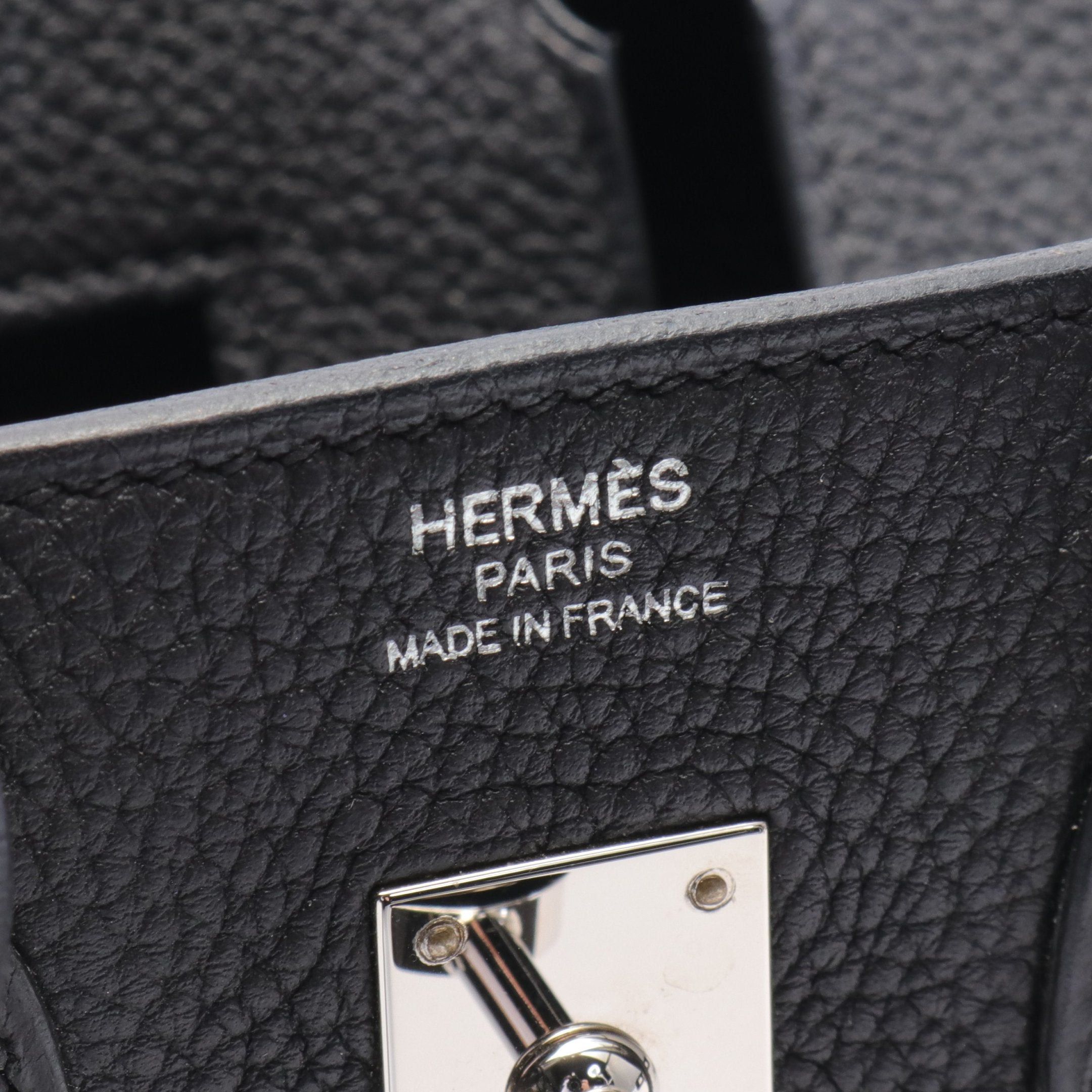 Hermes Hermes Birkin 25 Handbag Togo Black Silver Hardware B Stamp Size ONE SIZE - 4 Thumbnail