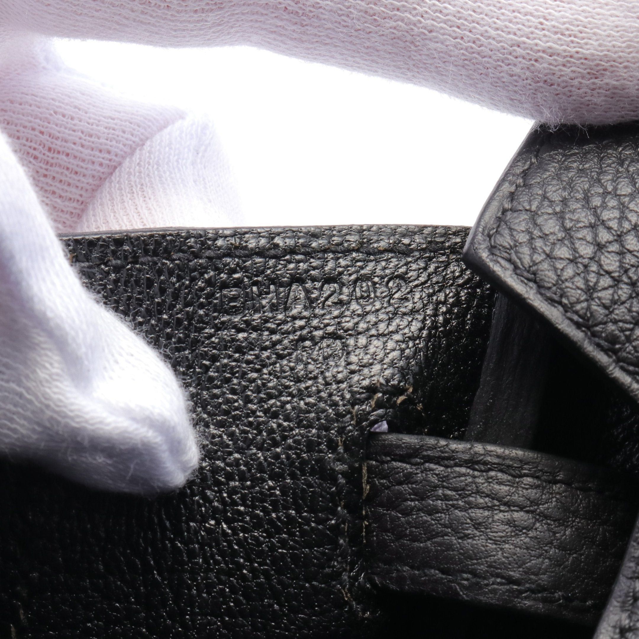 Hermes Hermes Birkin 25 Handbag Togo Black Silver Hardware B Stamp Size ONE SIZE - 5 Thumbnail