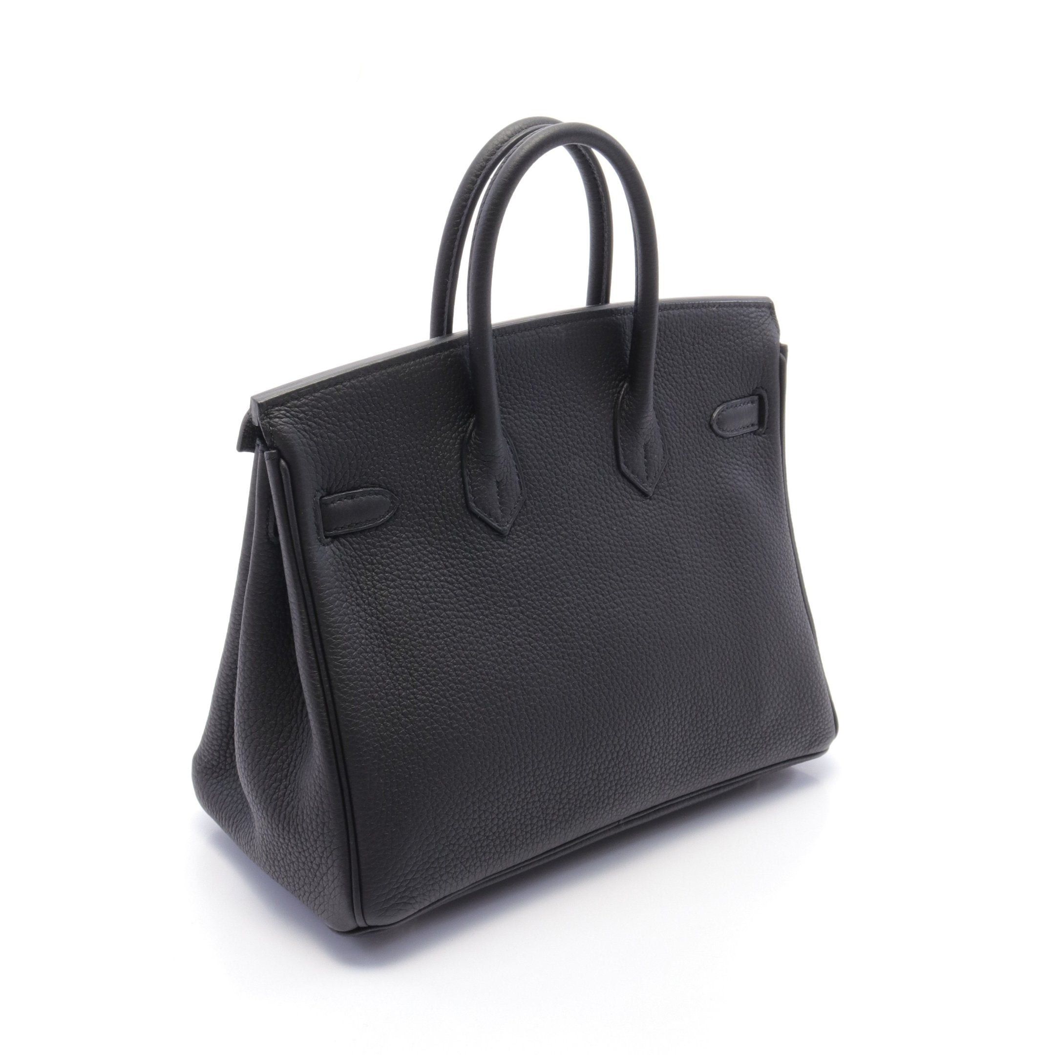 Hermes Hermes Birkin 25 Handbag Togo Black Silver Hardware D Stamp Size ONE SIZE - 2 Thumbnail