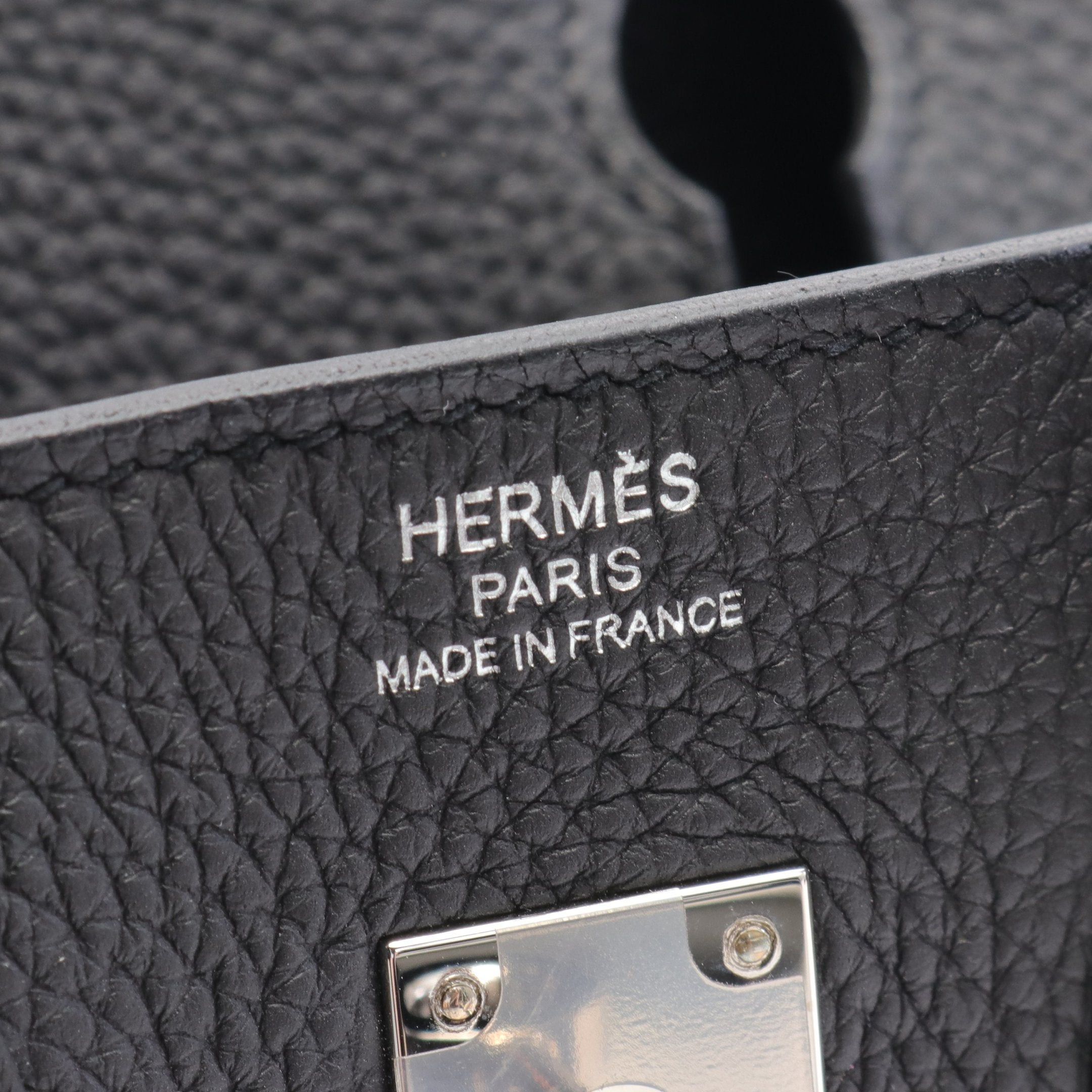 Hermes Hermes Birkin 25 Handbag Togo Black Silver Hardware D Stamp Size ONE SIZE - 4 Thumbnail
