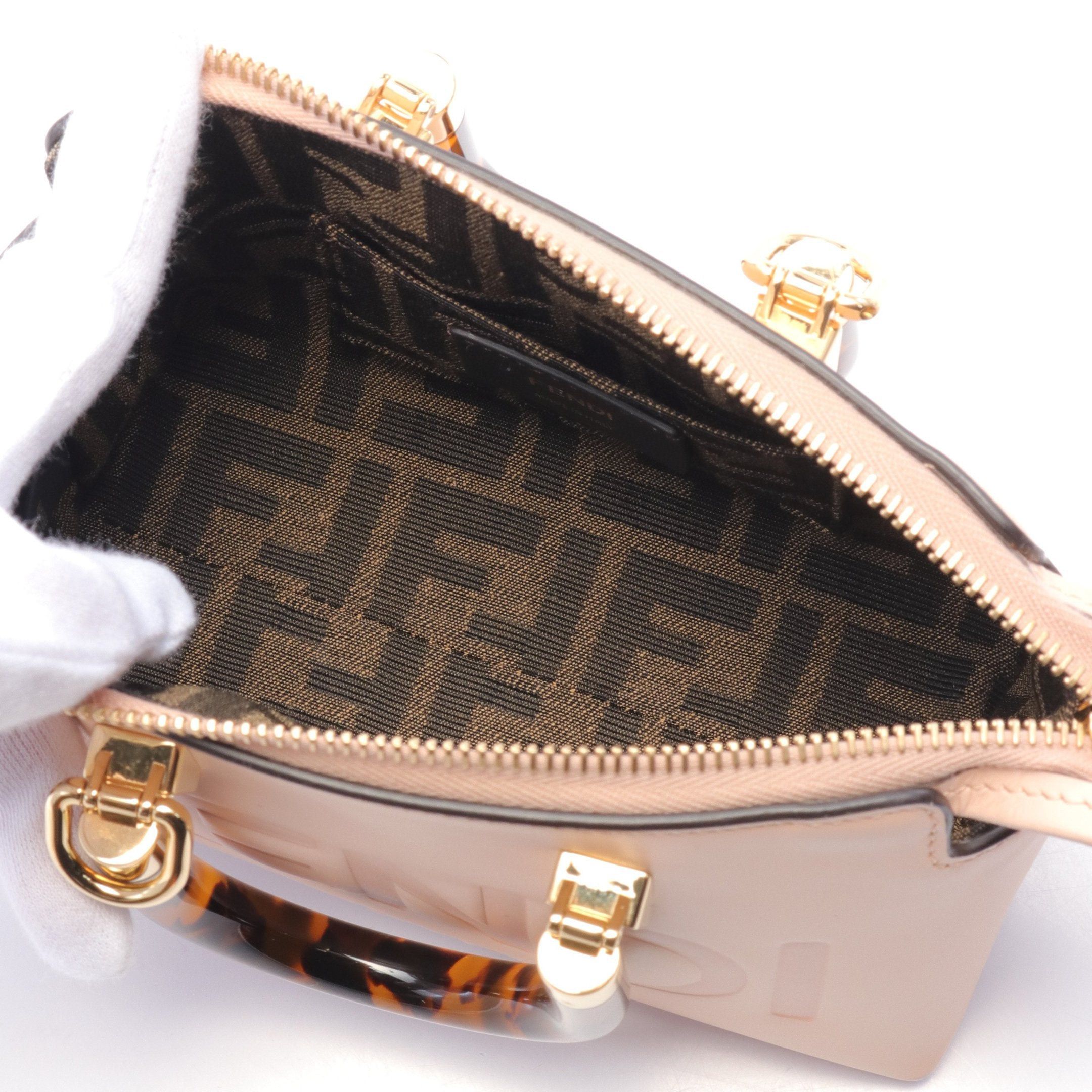Fendi Fendi By The Way Mini Handbag Leather Pink Beige Size ONE SIZE - 3 Thumbnail