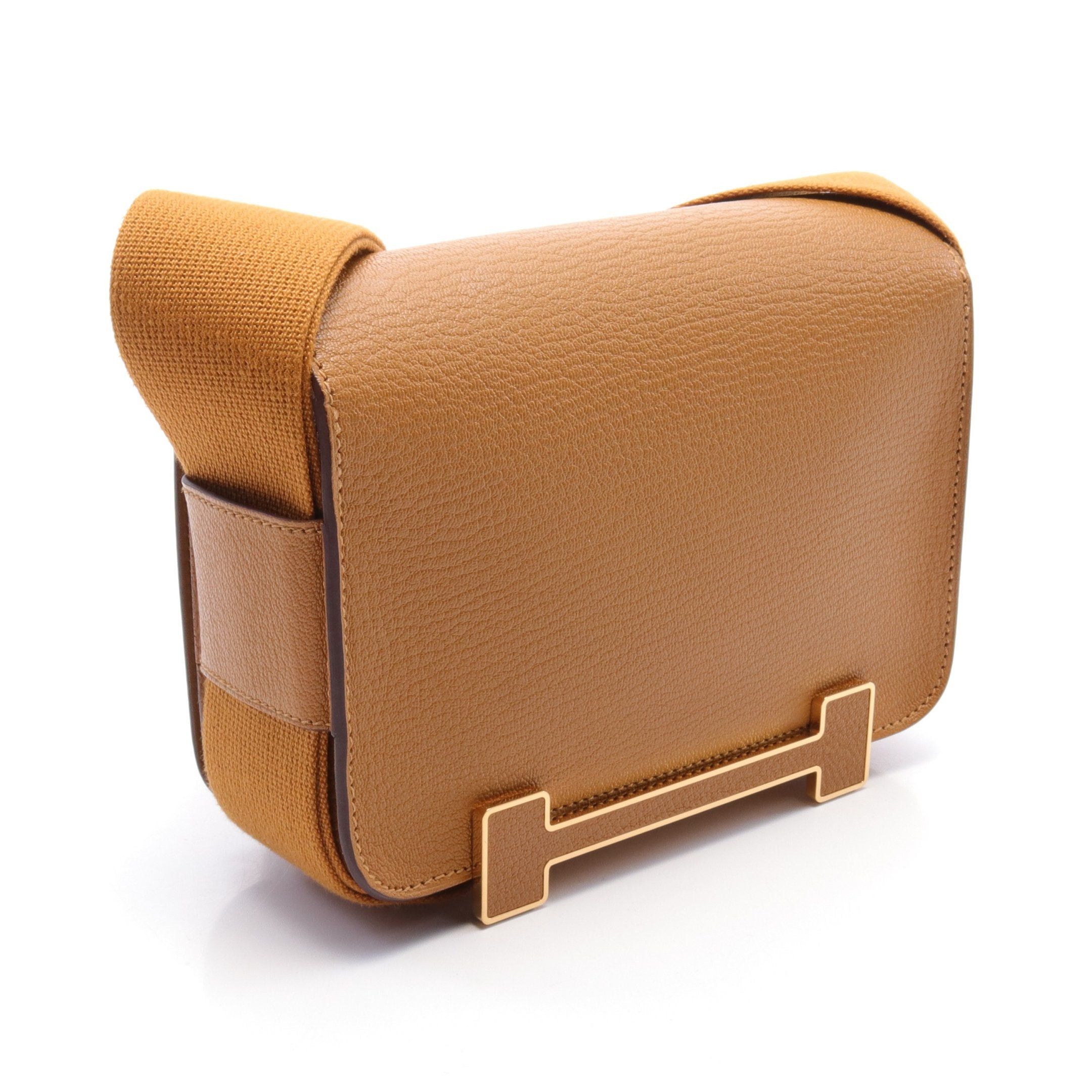 Hermes Hermes Geta Caramel Shoulder Bag Chevre Myzore Goatskin Brown Gold Hardware B Stamp Size ONE SIZE - 2 Thumbnail