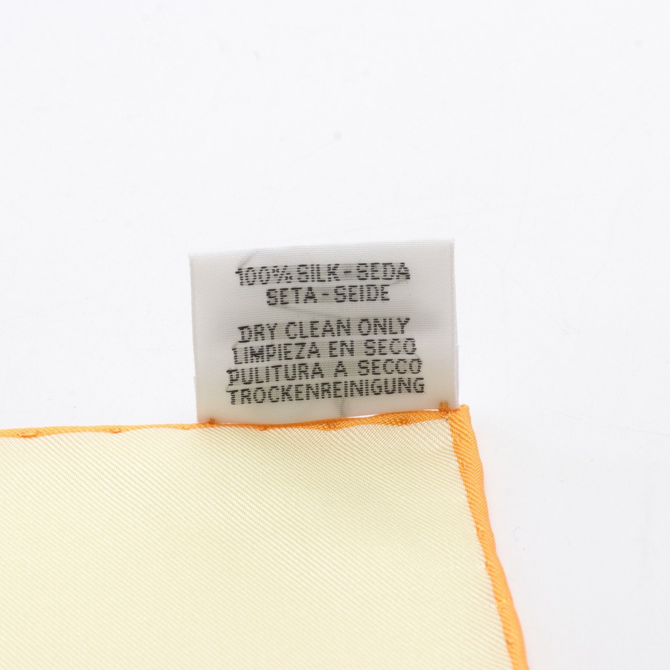 Hermes Hermes Carres 90 Do Re Boucles Scarf Silk Light Yellow Orange Multicolor Size ONE SIZE - 3 Thumbnail