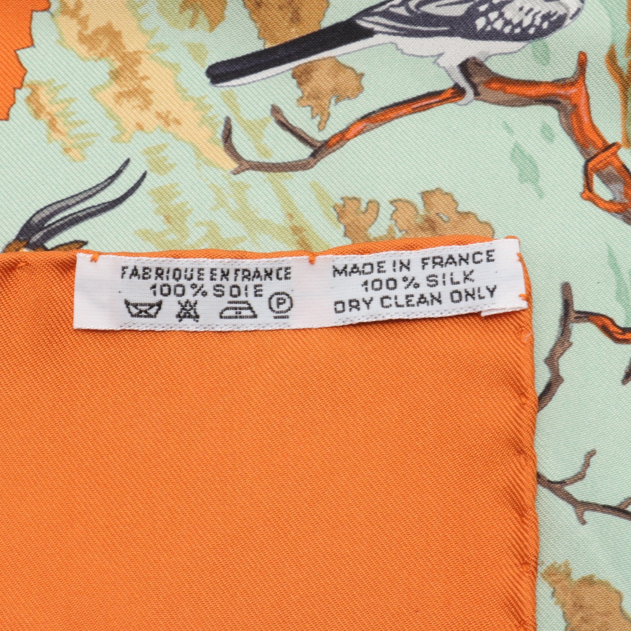 Hermes Hermes Carres 90 Tanzanie Scarf Silk Orange Multicolor Size ONE SIZE - 3 Thumbnail