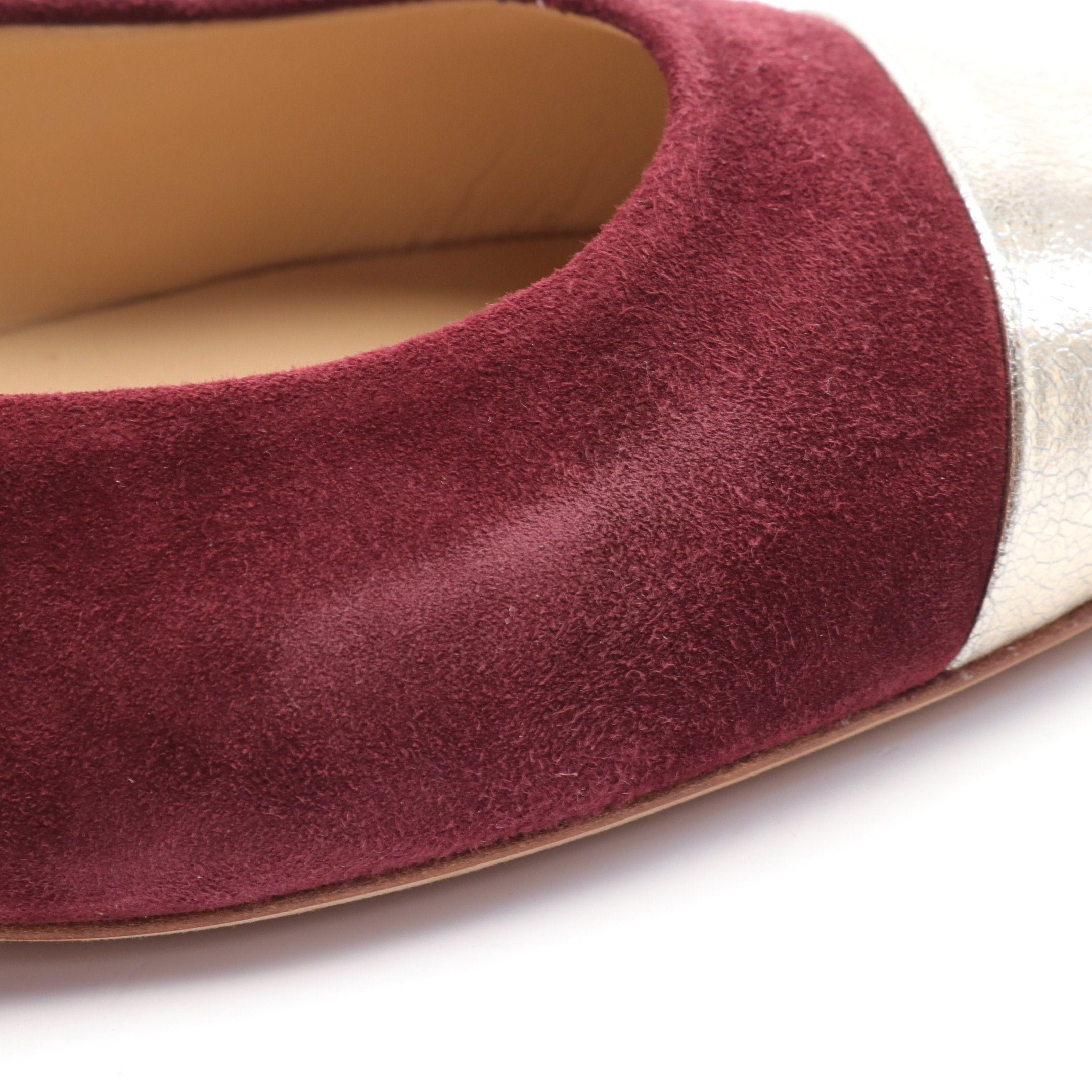 Chanel Chanel Coco Mark Pumps Suede Leather Bordeaux Gold Size ONE SIZE - 7 Thumbnail