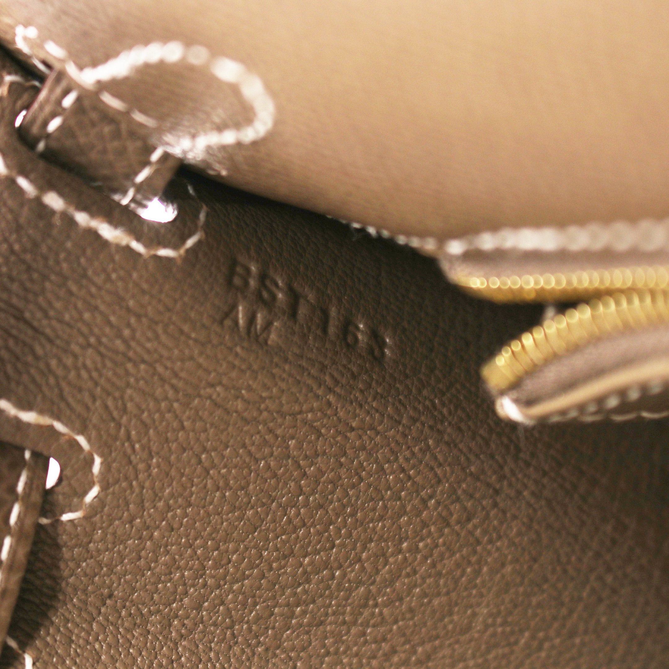 Hermes Hermes Kelly 25 Etoupe Handbag Veau Epsom Gray Beige Gold Hardware Outside Sewing B Stamp Size ONE SIZE - 5 Thumbnail