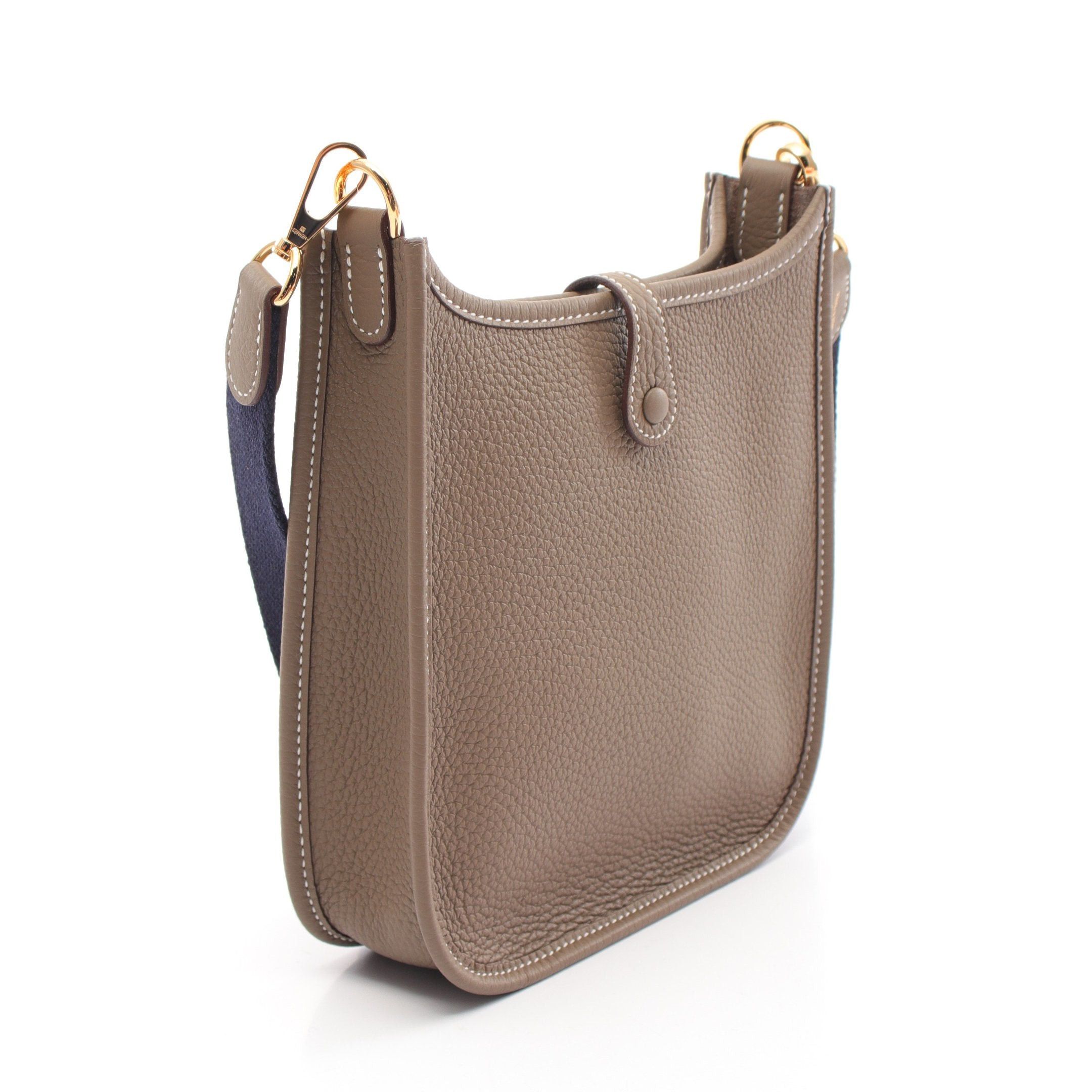 Hermes Hermes Evelyn Tpm Amazon Etoupe Shoulder Bag Clemence Leather Gray Beige Gold Hardware B Stamp Size ONE SIZE - 2 Thumbnail