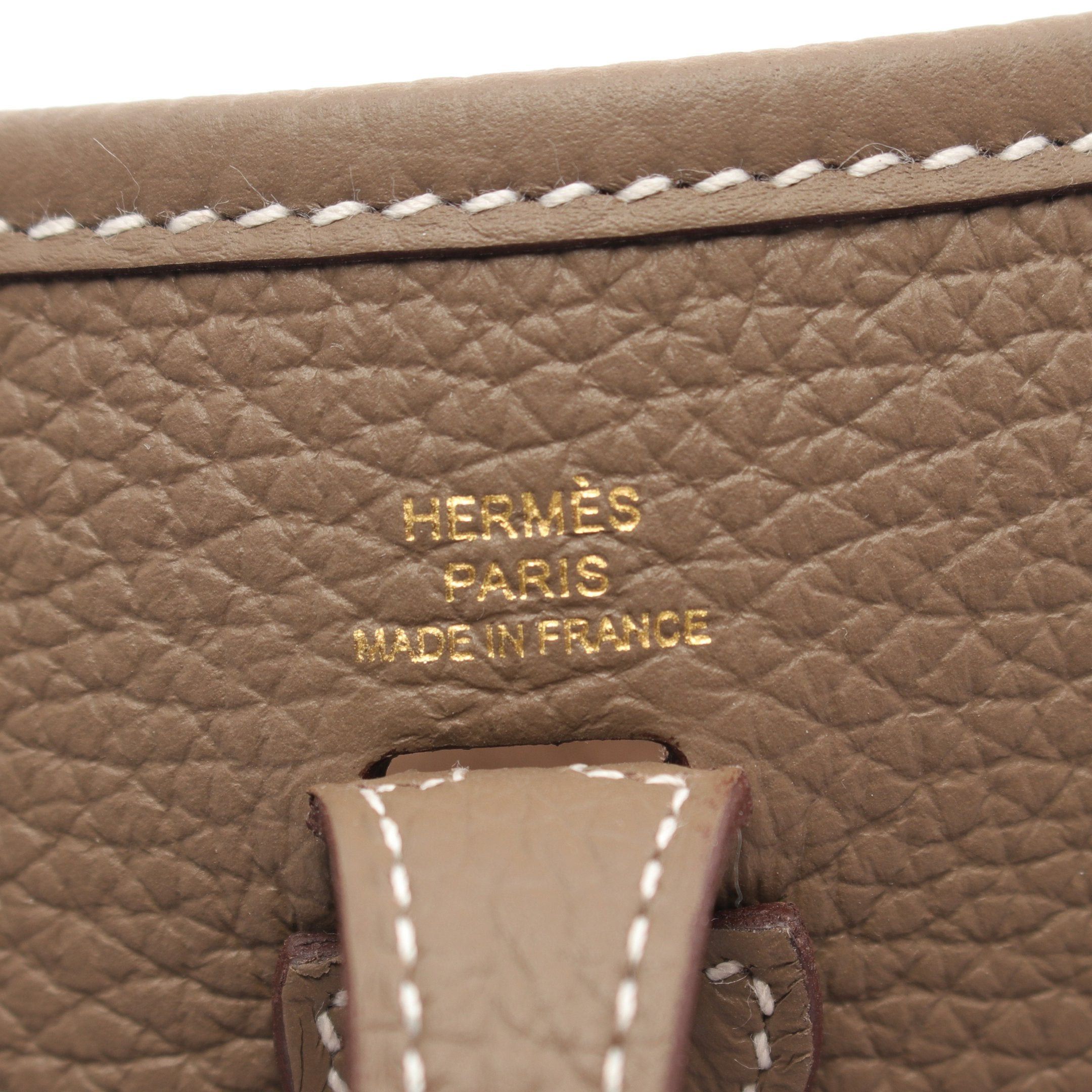 Hermes Hermes Evelyn Tpm Amazon Etoupe Shoulder Bag Clemence Leather Gray Beige Gold Hardware B Stamp Size ONE SIZE - 4 Thumbnail