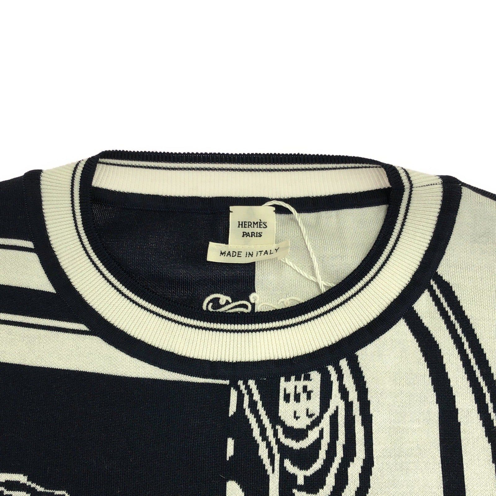 Hermes Hermes Sweater Knit Silk Black Size ONE SIZE - 5 Thumbnail
