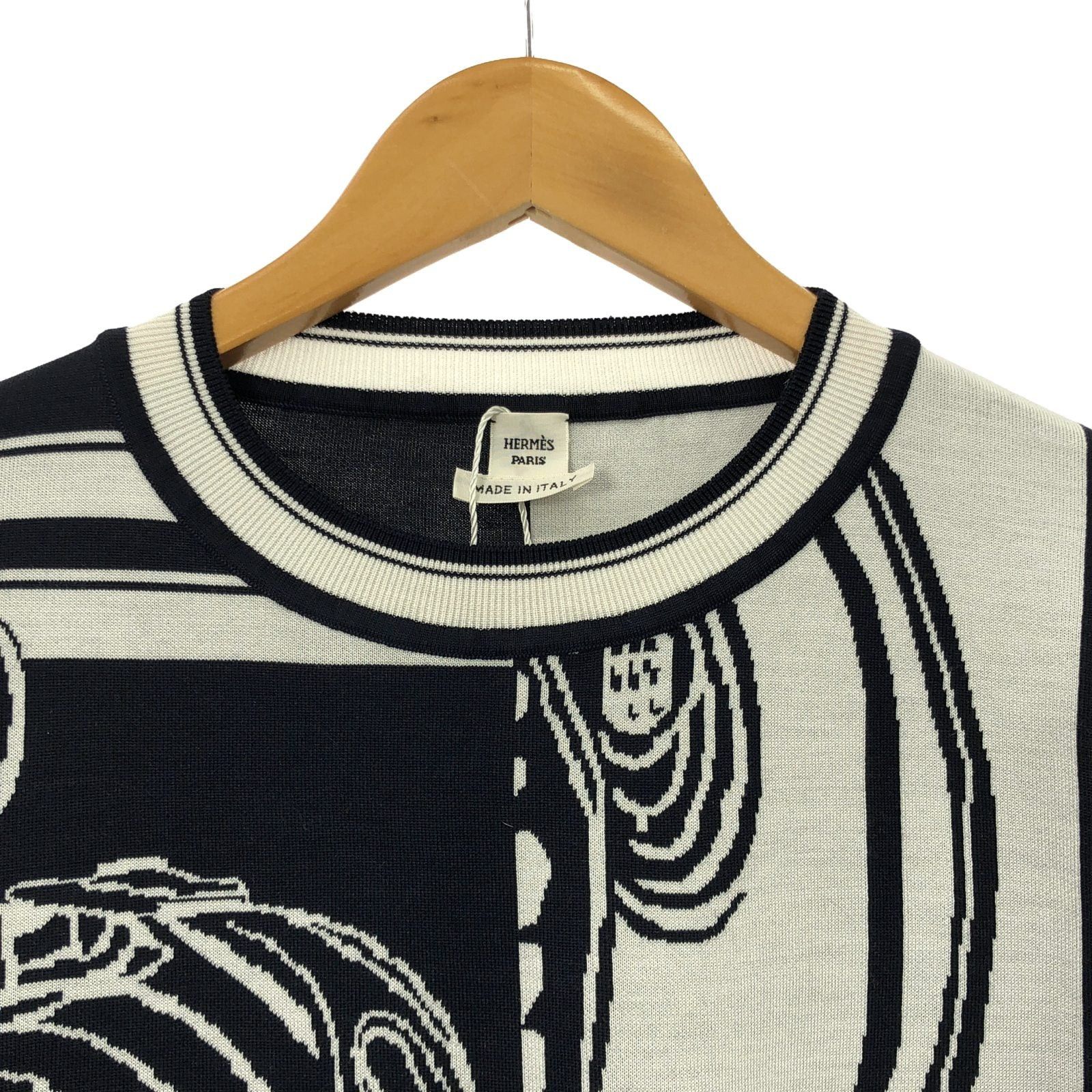 Hermes Hermes Sweater Knit Silk Black Size ONE SIZE - 3 Thumbnail