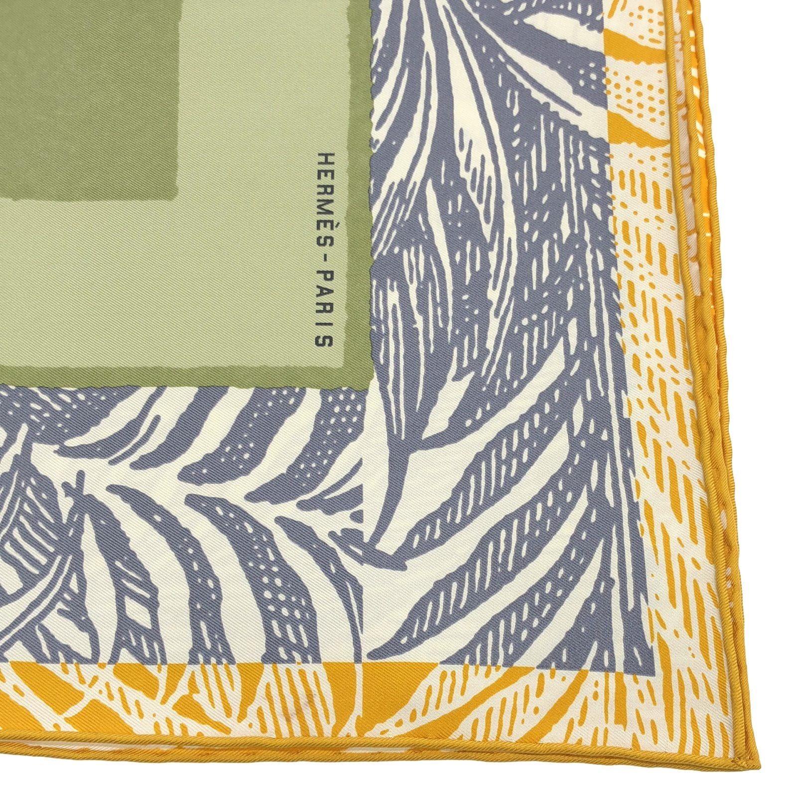 Hermes Hermes Carres 90 Scarf Silk Green Size ONE SIZE - 3 Thumbnail