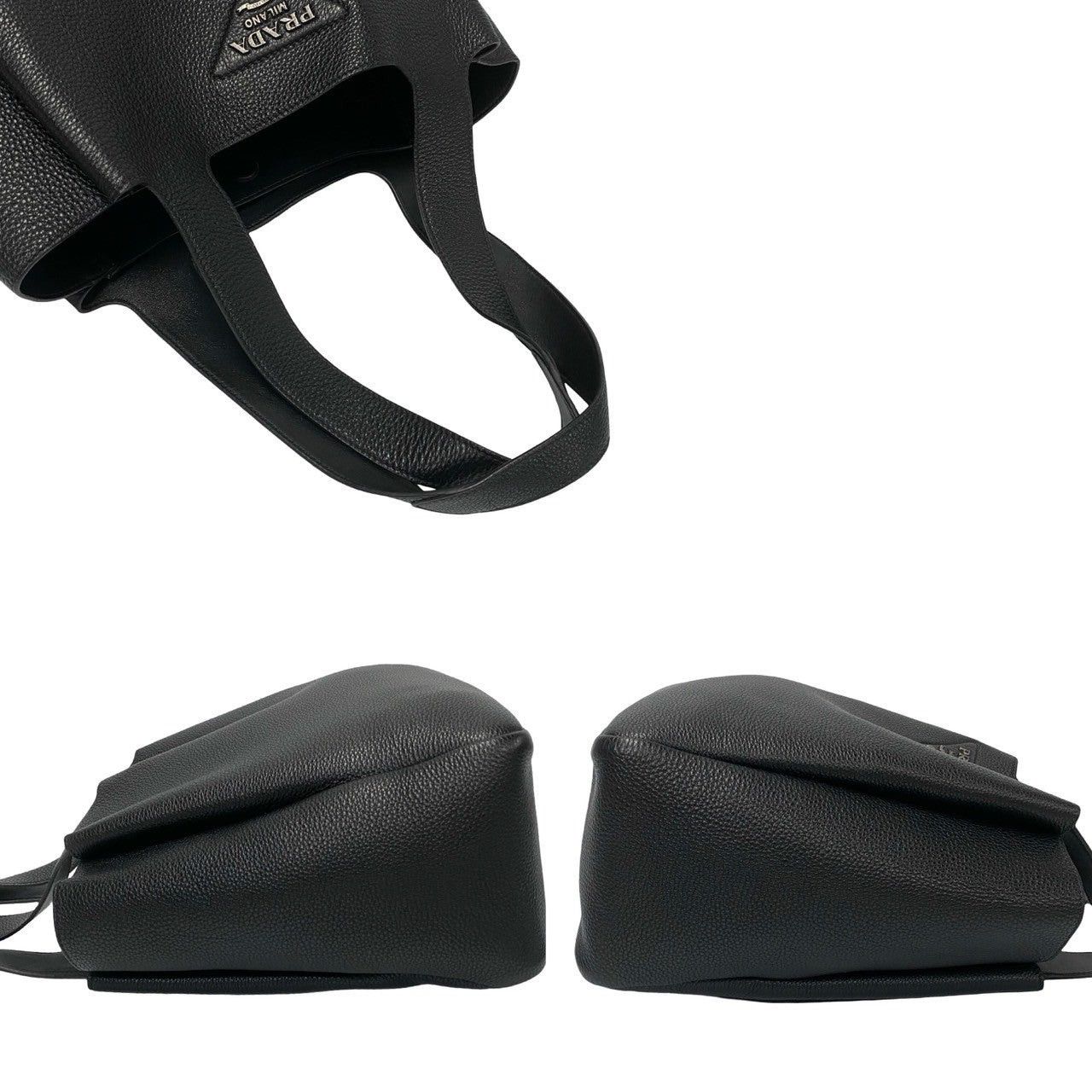 Prada Prada Tote Bag Black Leather Size ONE SIZE - 5 Thumbnail