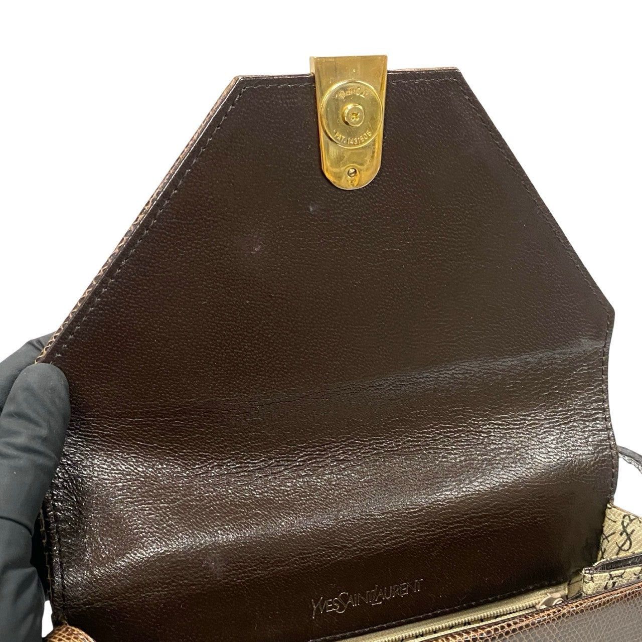 Yves Saint Laurent Yves Saint Laurent Shoulder Bag Brown Leather Size ONE SIZE - 8 Thumbnail